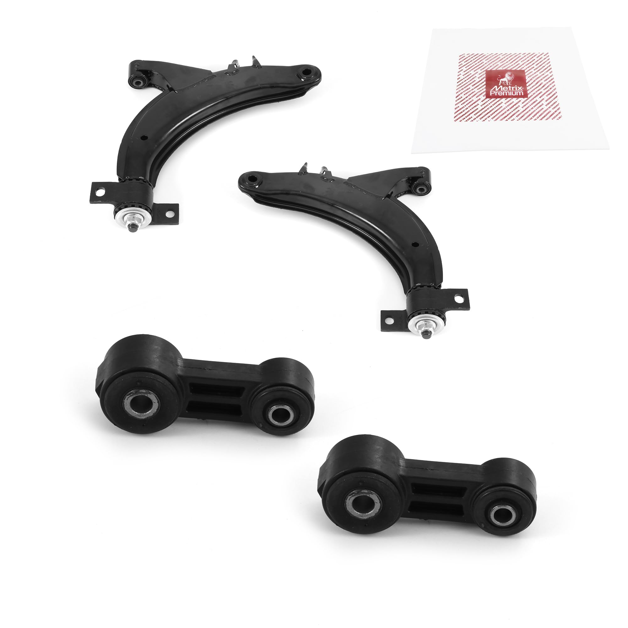 Metrix Premium Chassis Parts - 4 Pc Front Lower Control Arm & Front Sway Bar Stabilizer End Link Kit Fits 90-04 Subaru Legacy, 9