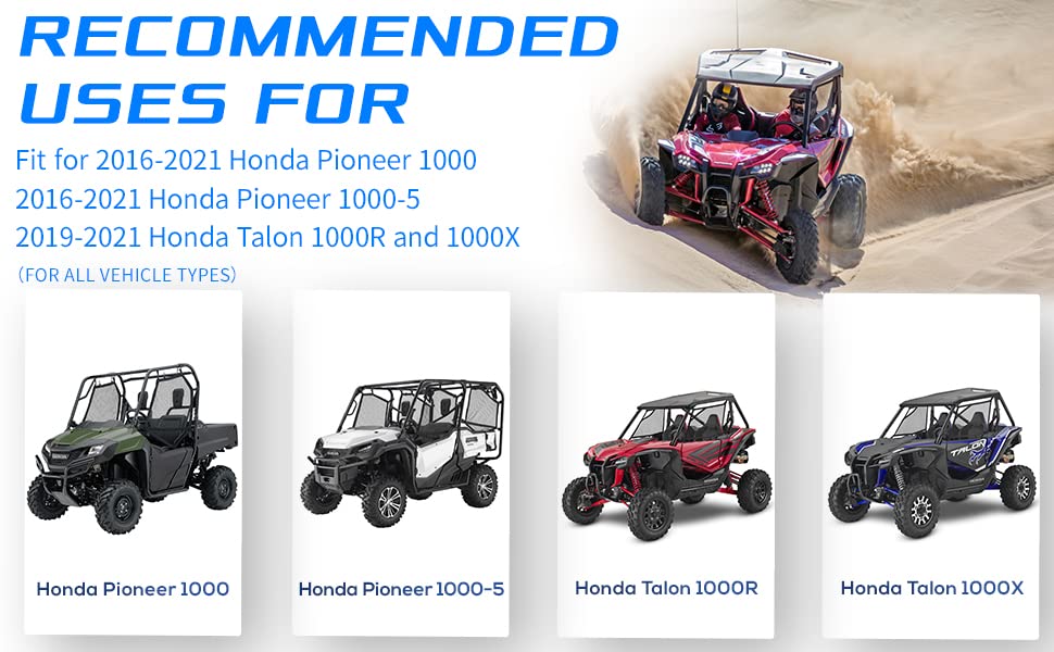 For 2016-2021 Honda Pioneer 1000/2016-2021 Honda Pioneer 1000-5/2019-2021 Honda Talon 1000R And 1000X - Replaces 06451-Hl4-A01 F
