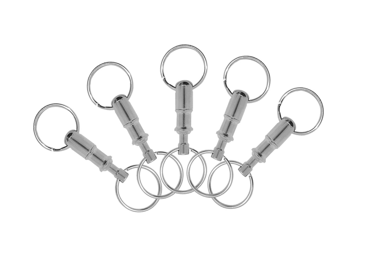 Lucky Line Quick Release, Pull-Apart Key Holder Separator, Pack Of 5, Silver (70705)
