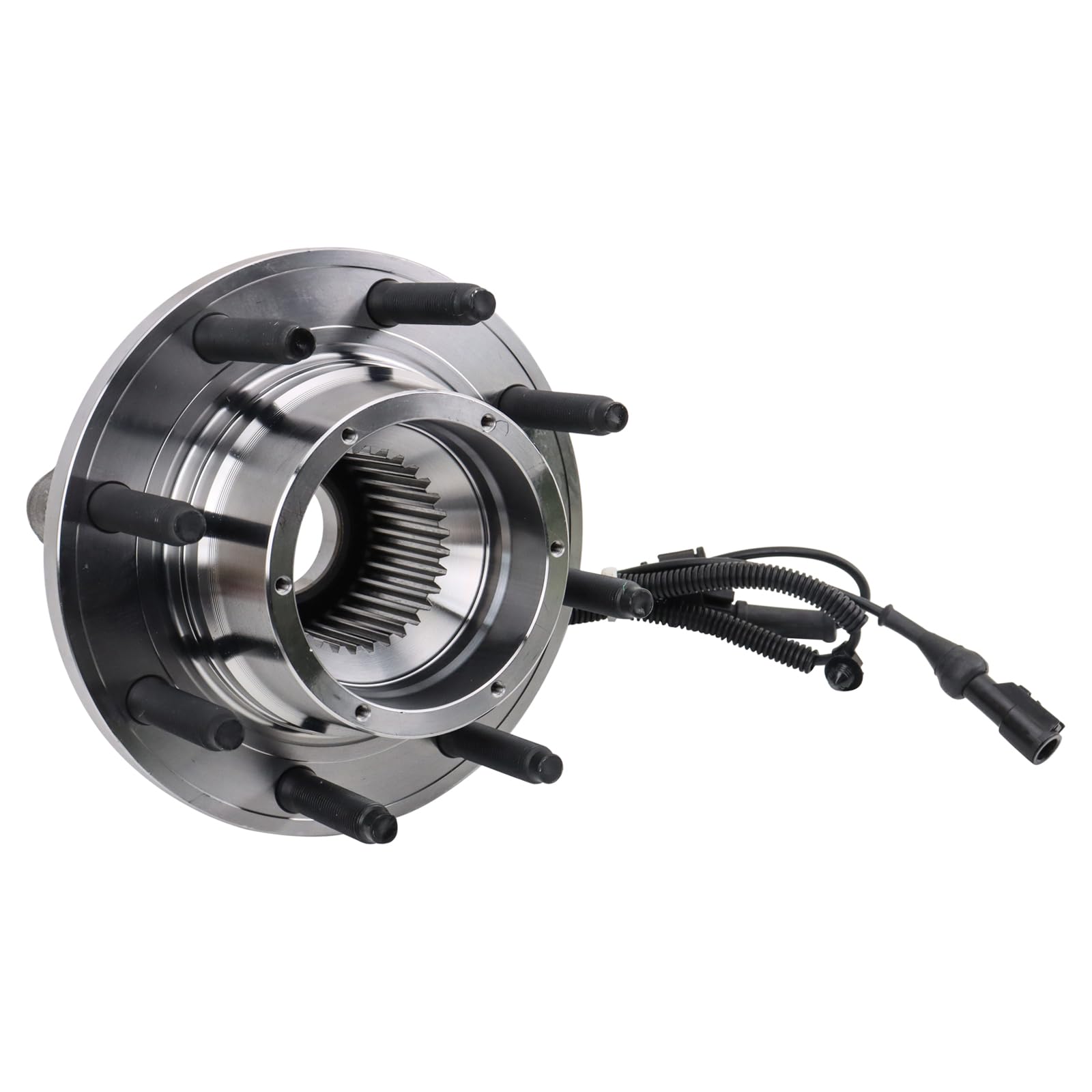 TRQ Front Wheel Bearing & Hub Assembly 4WD with ABS Sensor for 2005-2010 Ford F-250/F-350/F-450/F-550 Super Duty, Model BHA500