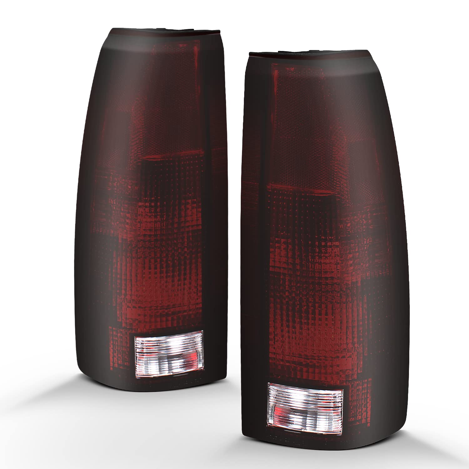 Amerilite For 1988-2000 C/K Truck Tahoe Fullsize Blazer Sierra Suburban Oe Dark Red Rear Brake Lamp Replacement Tail Lights Asse