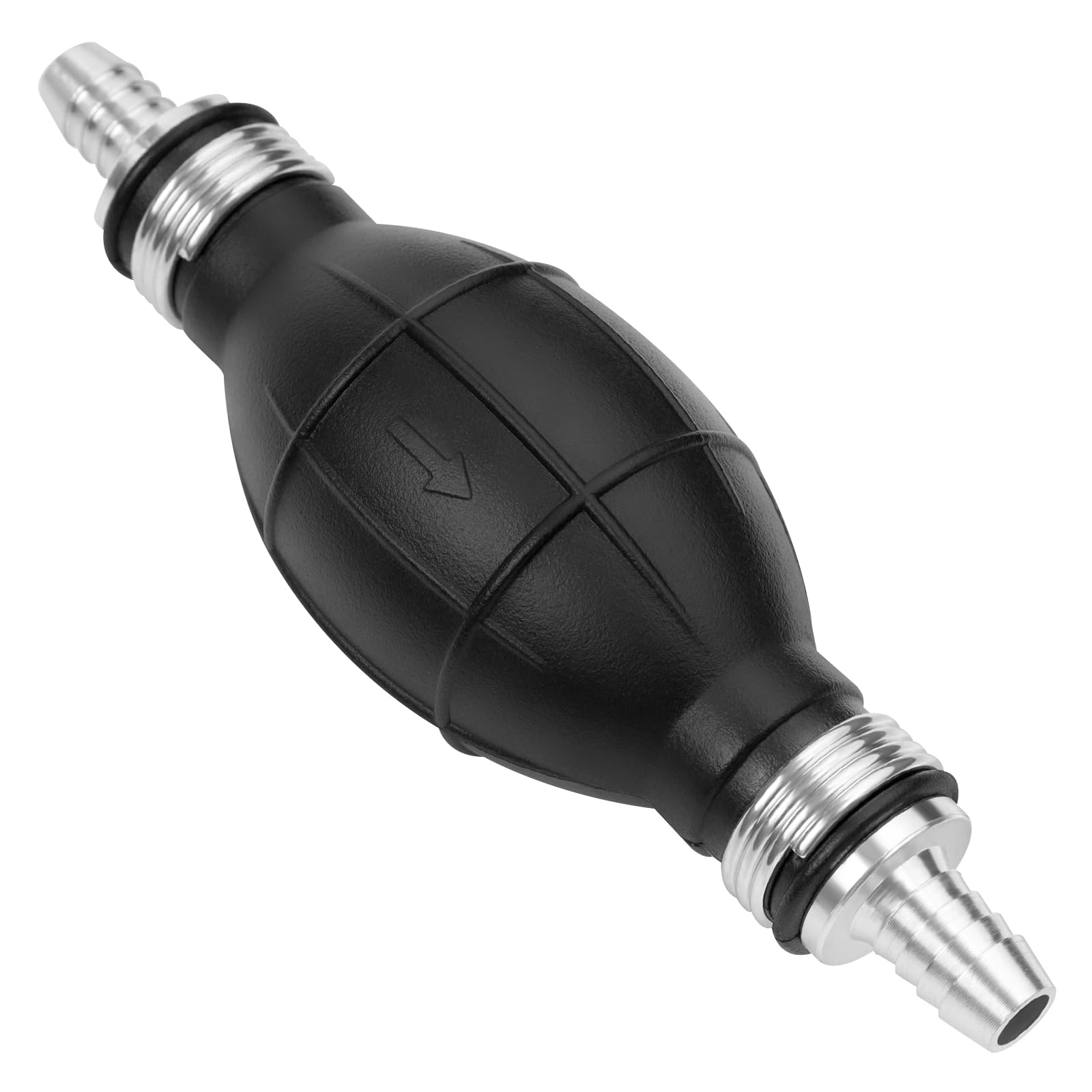 H-veenjor 3/8 Boat Primer Bulb Marine for Outboard Motor Universal Fuel Line Hand Primer Bulb Manual Black Rubber Fuel Transfer 