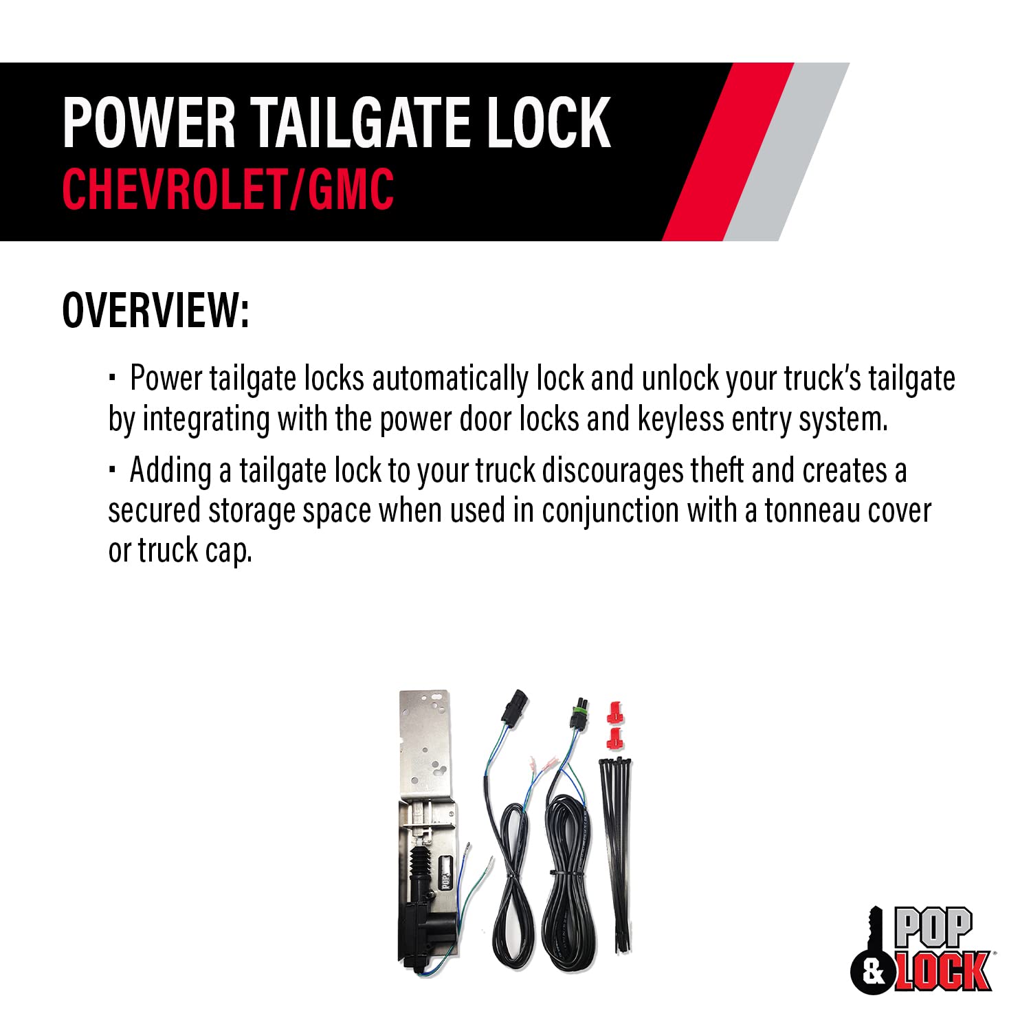 Pop & Lock Pl8110 Power Tailgate Lock For Chevy/Gmc