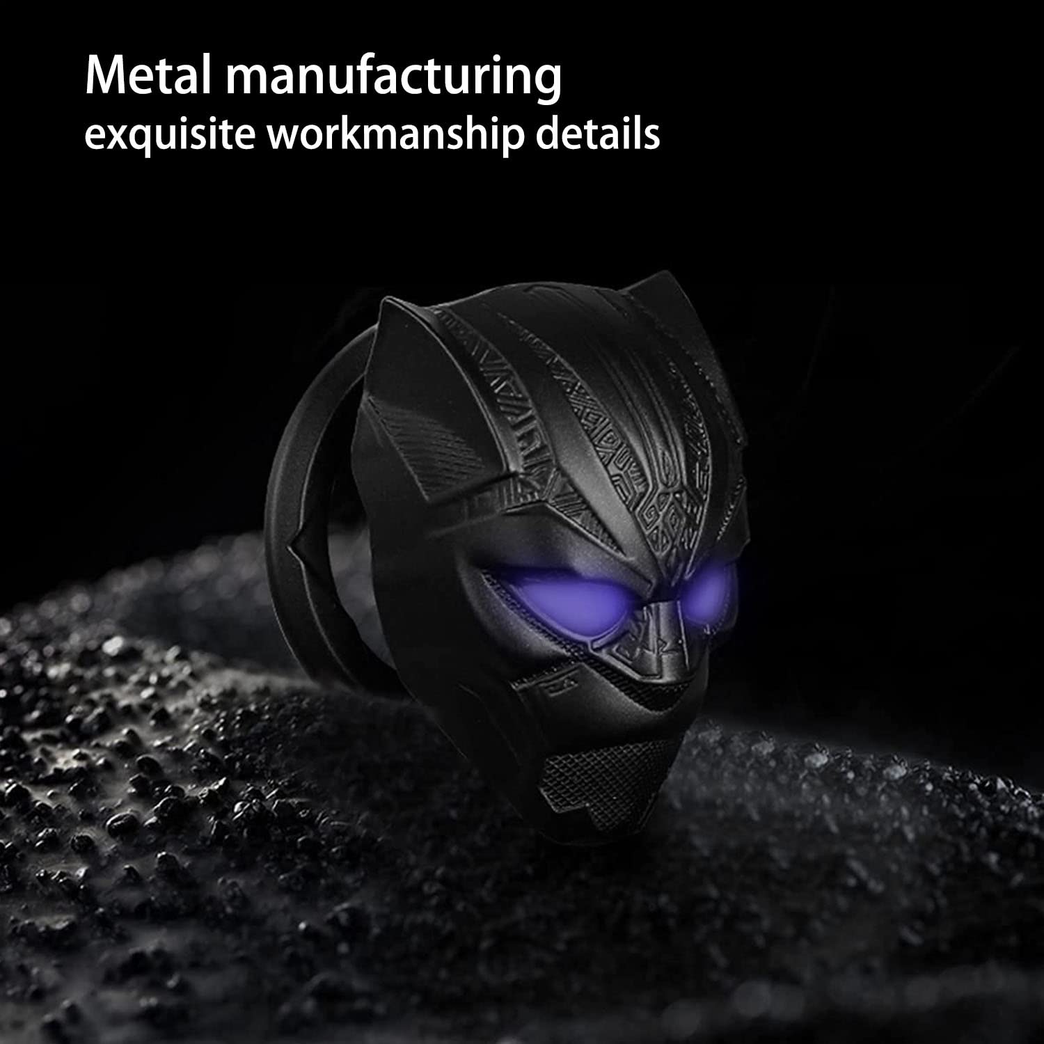 REHITAY Car Engine Ignition Start Stop Button Cover - Aluminum, Black, Model 111, Universal Anti-Scratch Decorative Ring