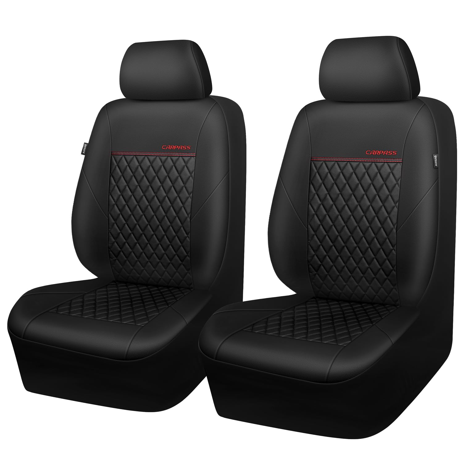 Car Pass Faux Leather Car Seat Covers Front Seats Only, Premium Waterproof Anti Slip Front Automotive Seat Covers,Airbag Compati