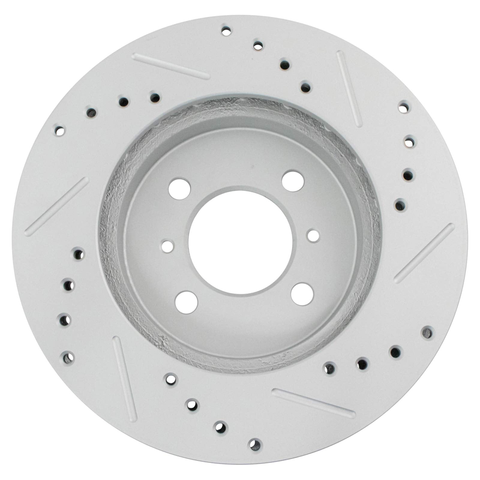 Trq Front Performance Brake Rotors Set Premium G-Coated Cross Drilled & Slotted Compatible With 2002-2006 Mitsubishi Lancer 1999
