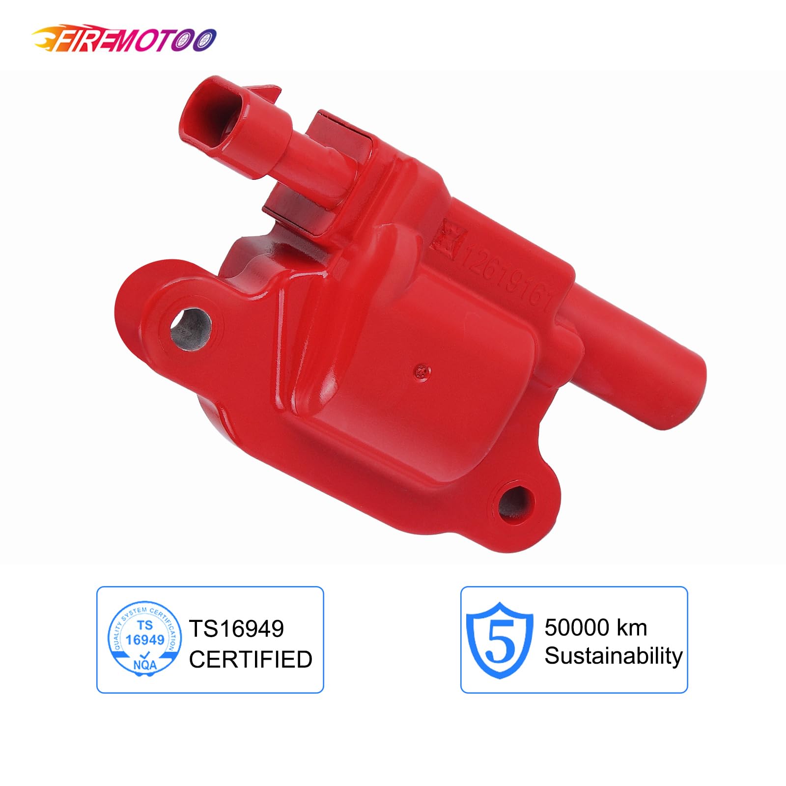 FIREMOTOO Ignition Coil Pack - Pack of 8 for Cadillac, Chevy, GMC - Model UF413, Compatible with 5.3L 6.0L Engines