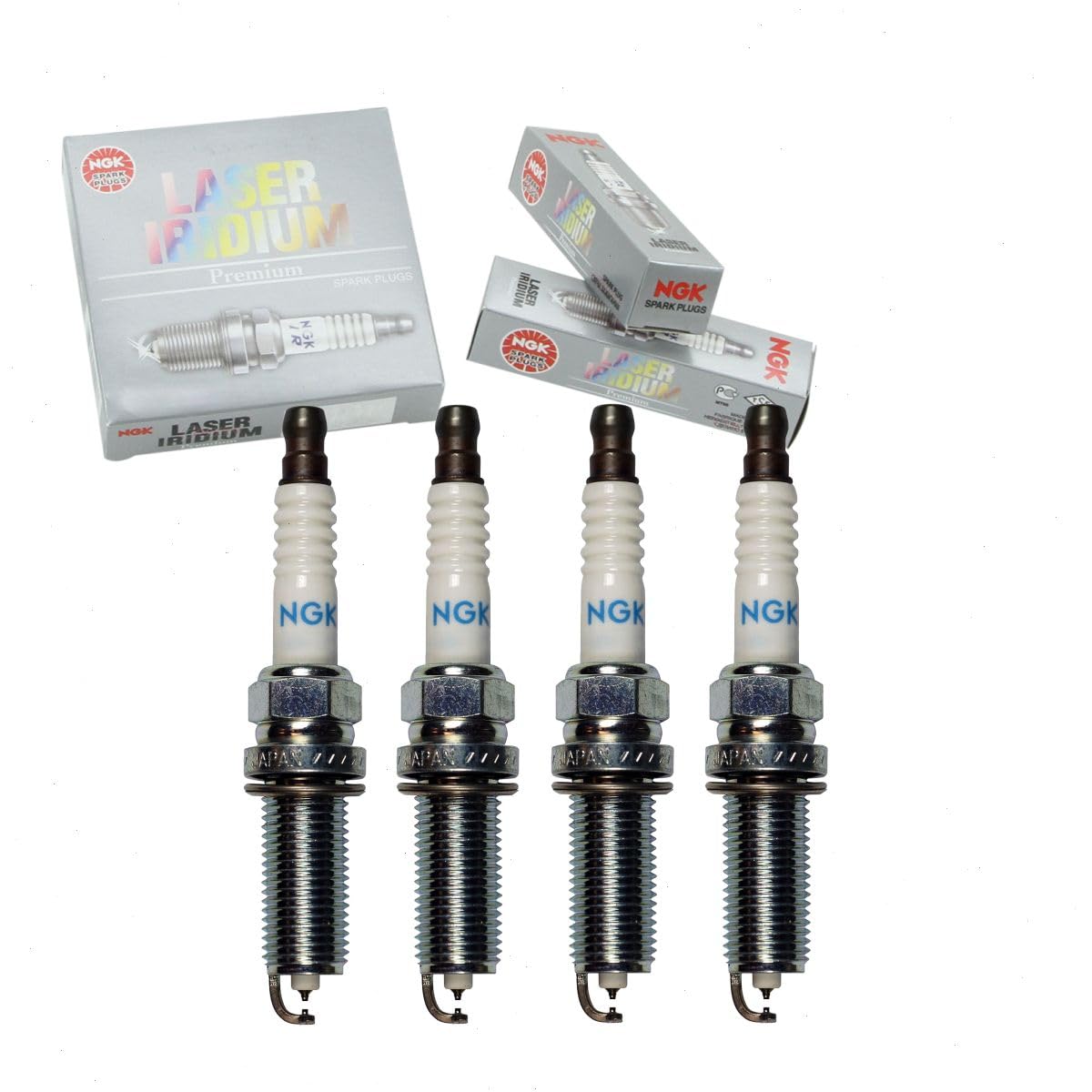 4 pc NGK Laser Iridium Spark Plugs compatible with Honda Civic 2.0L L4 2016-2020