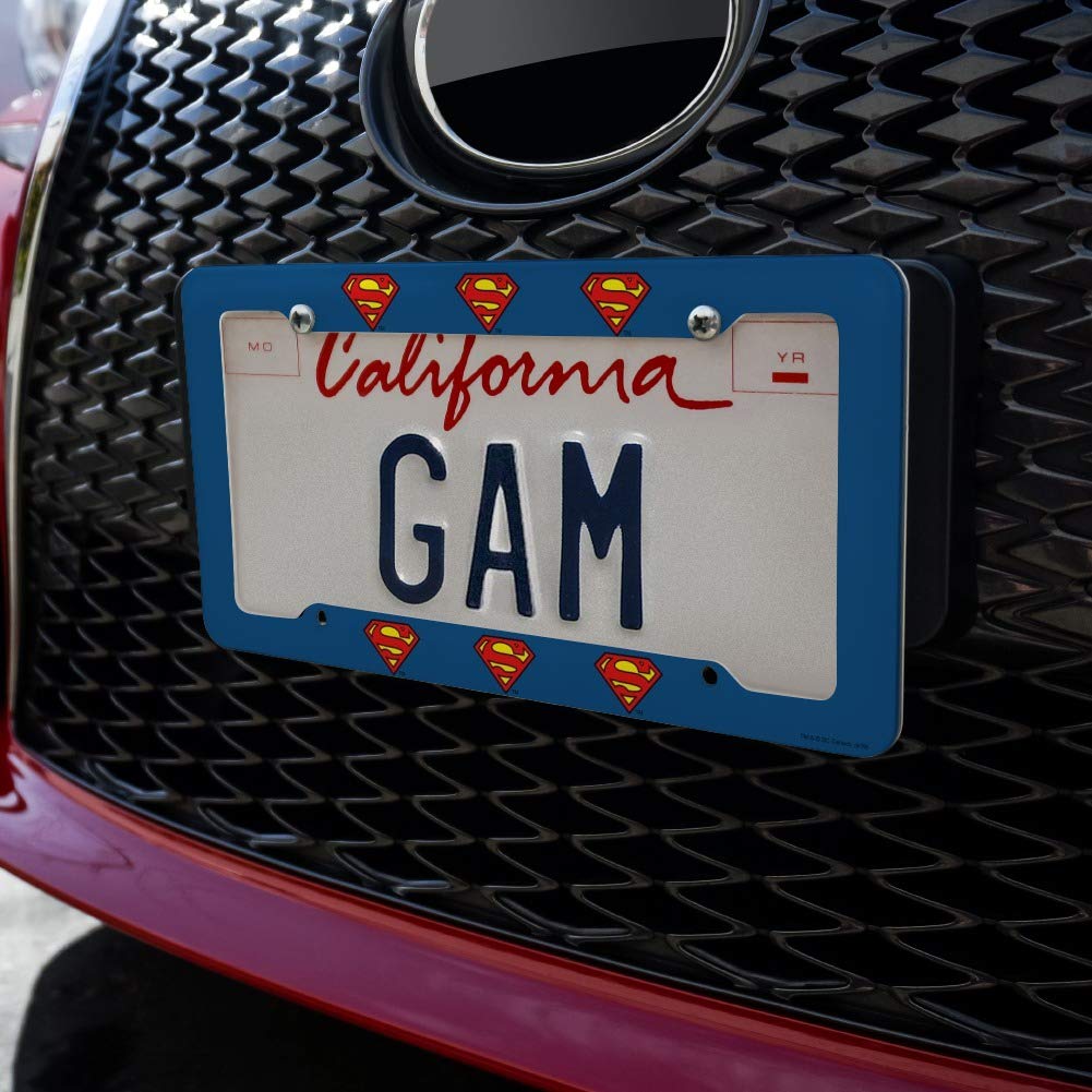 Graphics & More Superman Classic S Shield Logo License Plate Tag Frame
