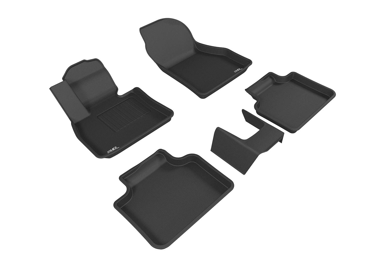 3D Maxpider Custom Fit Kagu Floor Mat (Black) Compatible With Bmw X1 2016-2022 / X2 2018-2023 - Full Set