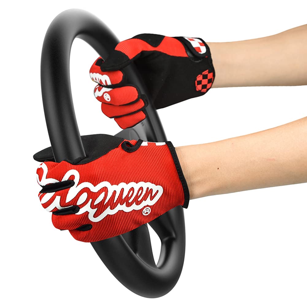 SOLO QUEEN Sim-Racing Gloves for Simulator Steering Wheel Games and Karting Glove (red, XL)