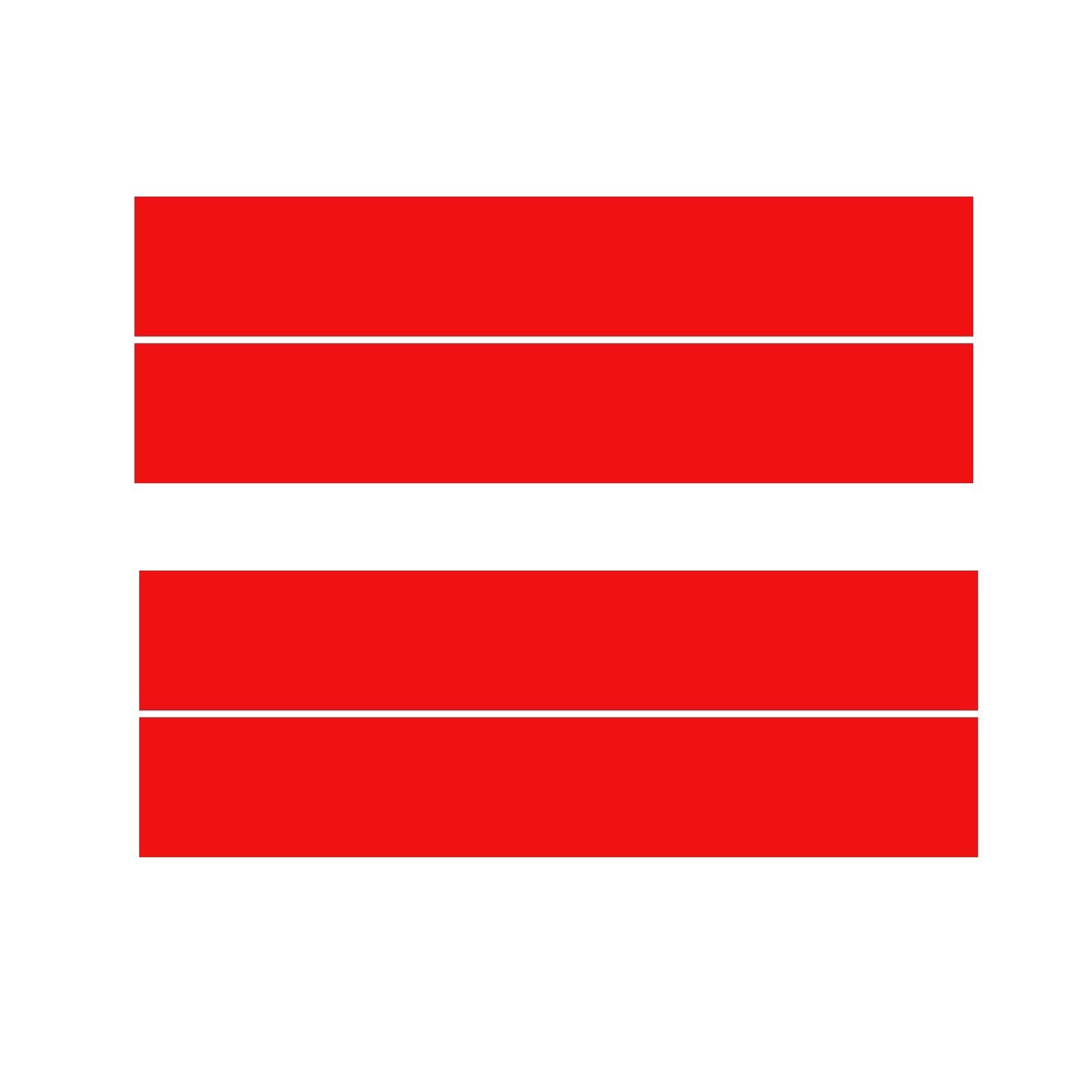 Xotic Tech Vinyl Decal Racing Stripe - Red Hash Marks for Front Fender #ST200R Compatible with Cars and Trucks