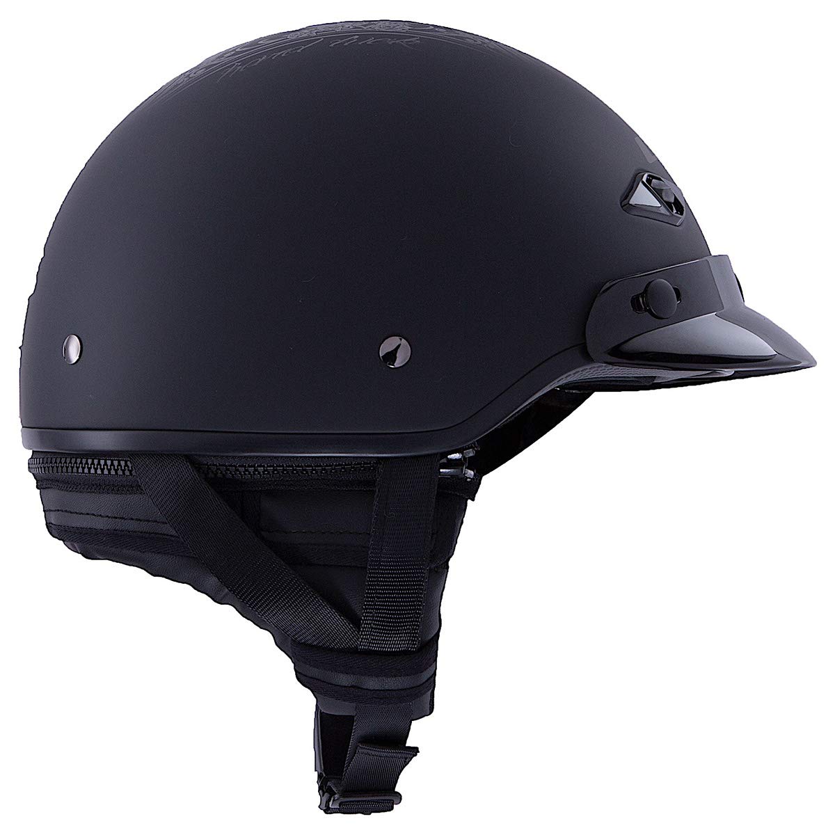 Ls2 Helmets Bagger Motorcycle Half Helmet (Hard Luck - X-Large)