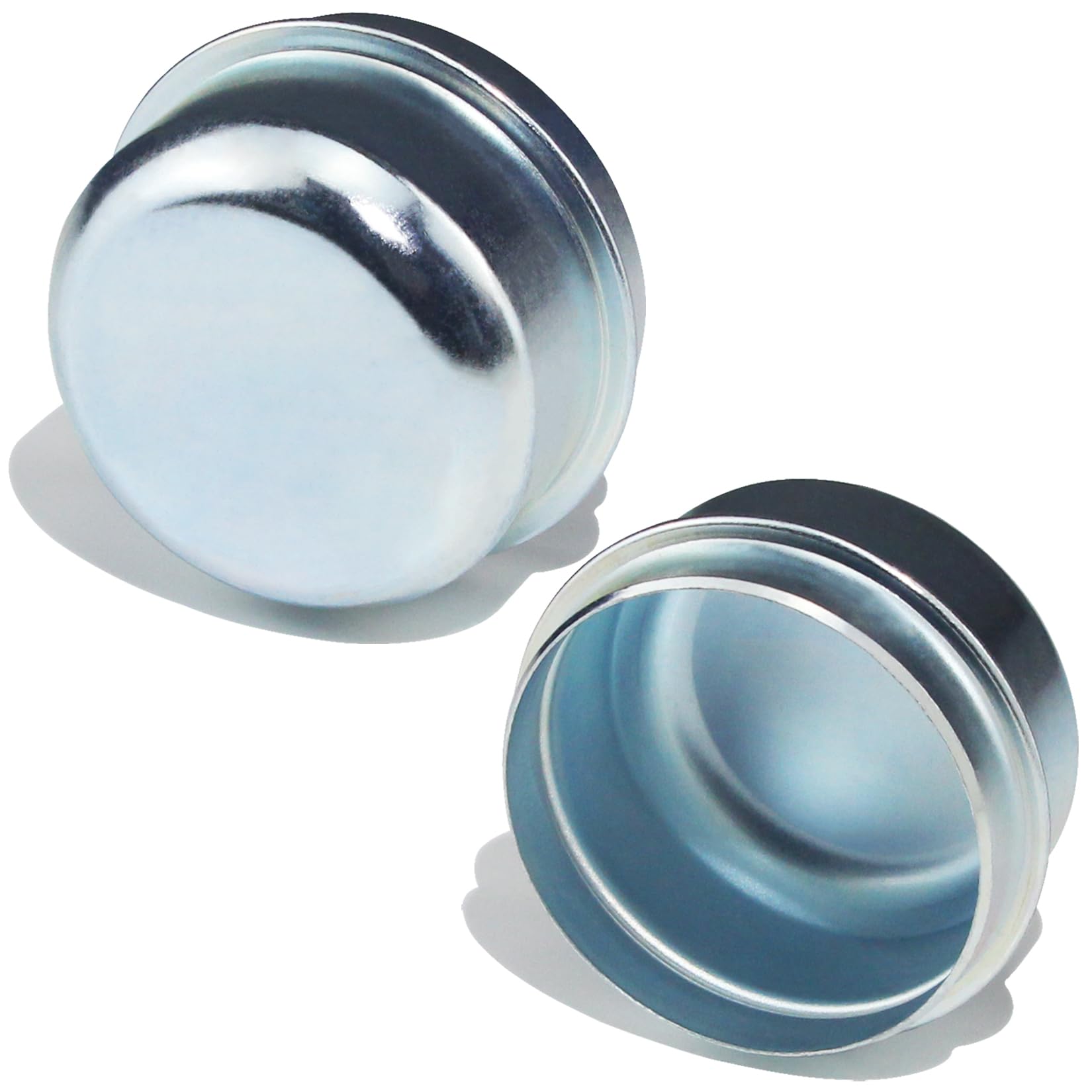 Grepspud 2Pcs 1.98'' Trailer Axle Dust Caps, Trailer Hub Bearing Dust Cap Cup Wheel Center Grease Cover Caps For 2000-3500 Lbs B