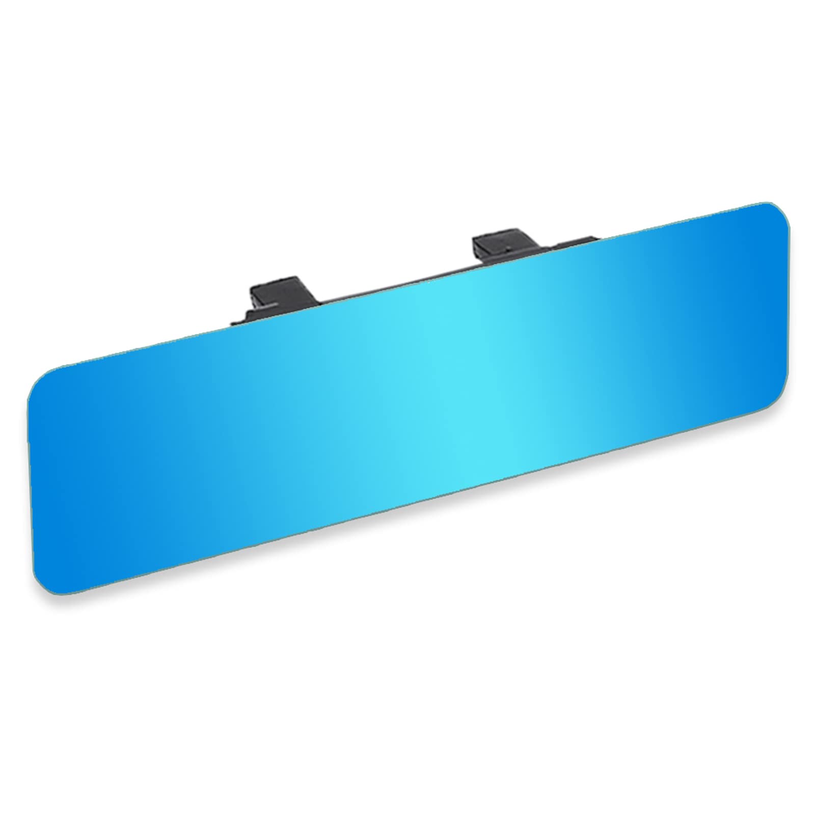 (Newest Version)Skycrophd Frameless Anti Glare Rear View Mirror Interior Panoramic Wide Angle Mirror Eliminate Blind Spots For Car Suv Truck - Flat,11.8In (Blue)