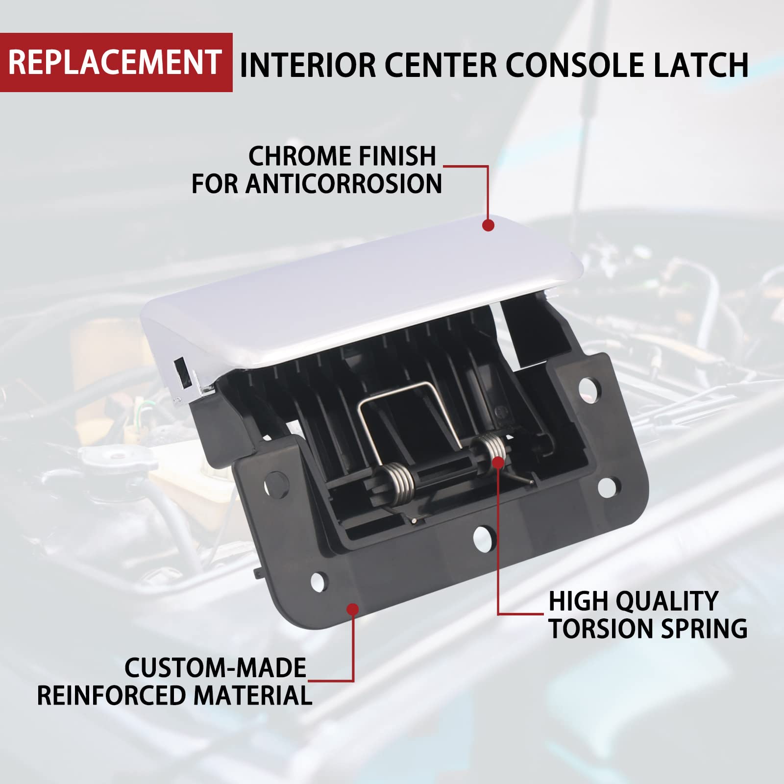 Tqponly Center Console Latch Handle Compatible With 2013-2017 Dodge Ram 1500 2500 3500 4500 5500 Replaces 68230371Aa