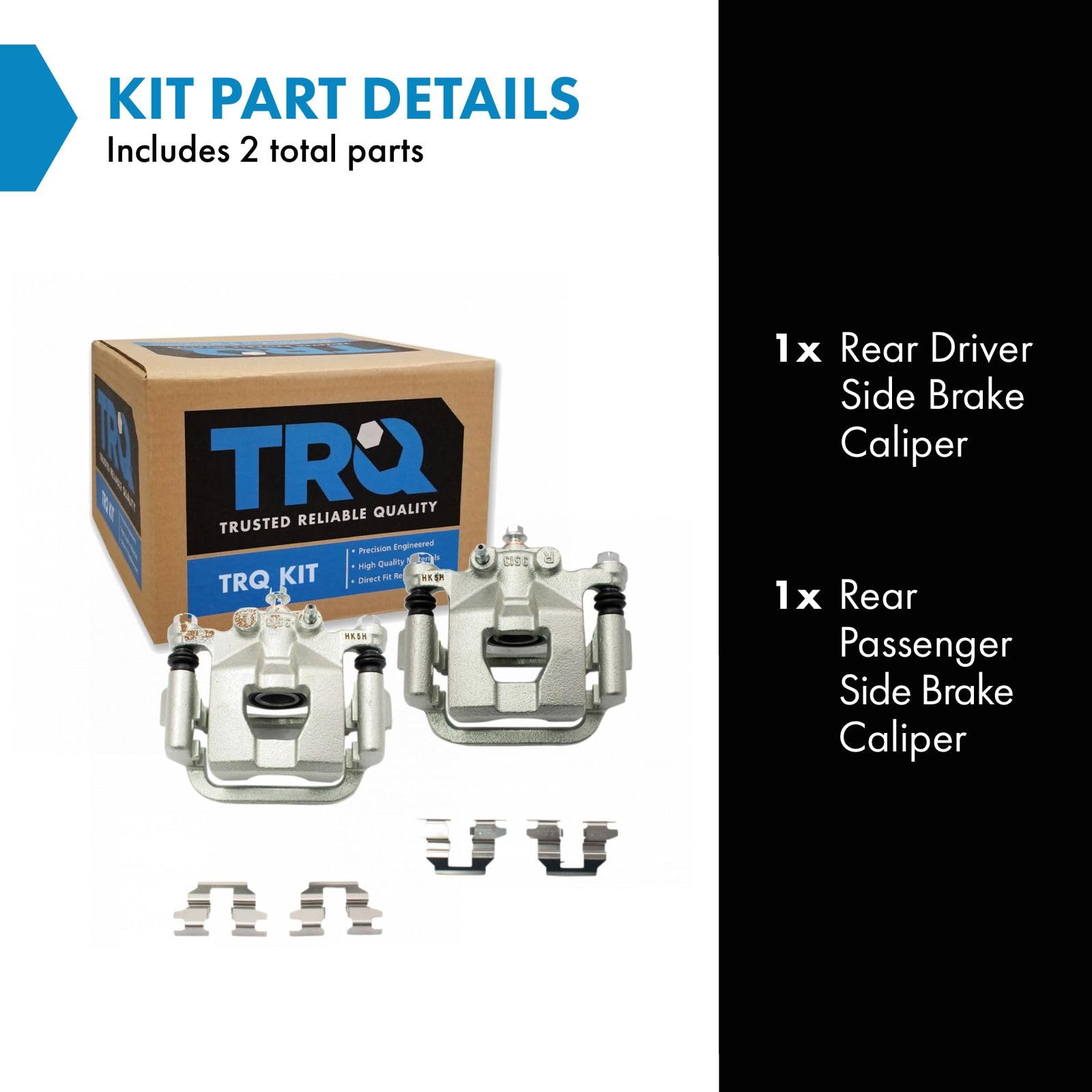 Trq Rear Disc Brake Caliper Pair Set For 2007-2012 Nissan Altima / 2007-2008 Nissan Maxima