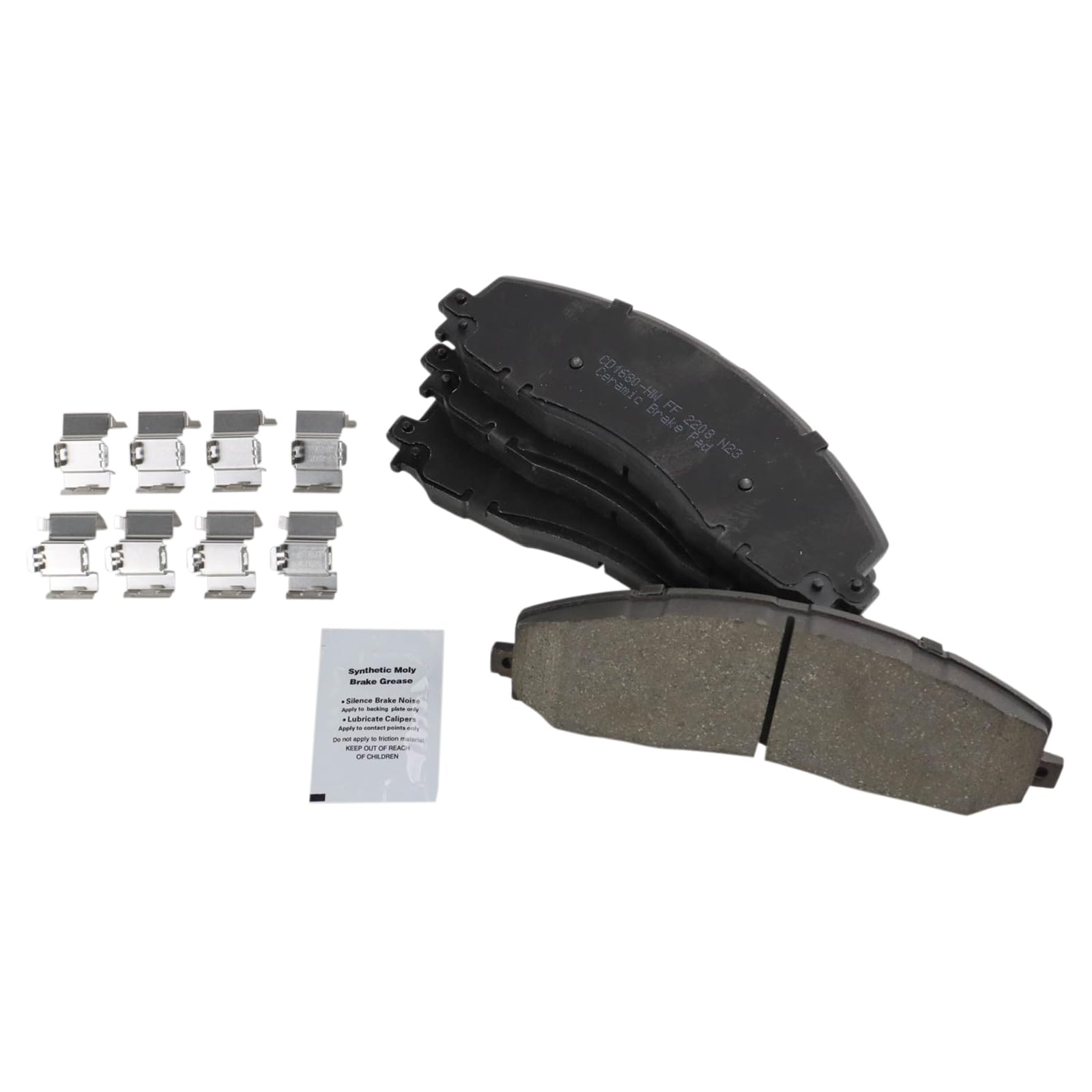 TRQ Front Brake Pads Ceramic Compatible with 2013-2021 Ford F-250 Super Duty F-350 Super Duty 2013-2016 F-450 Super Duty