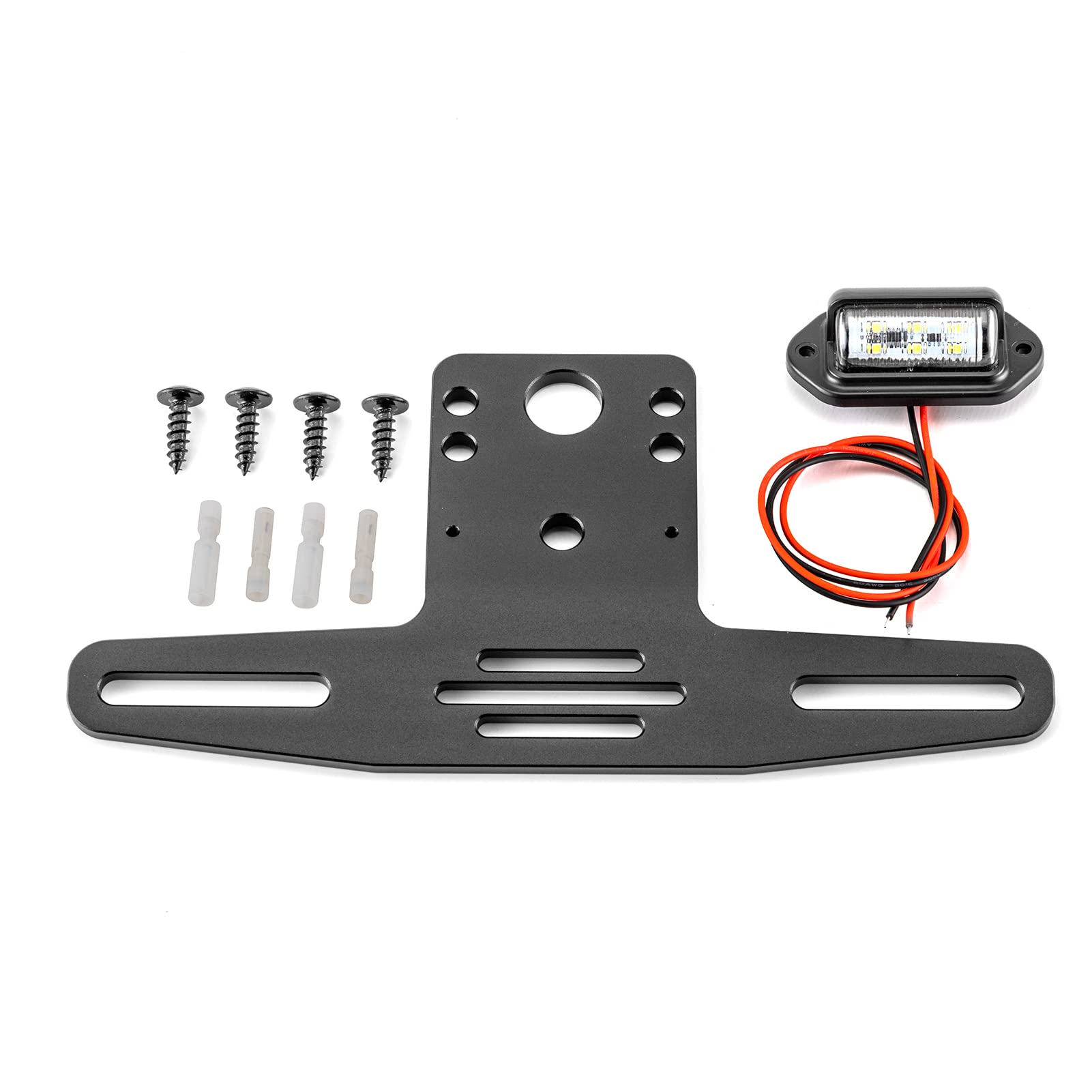 Weisen Utv Universal License Plate Bracket With Led Light Aluminum License Holder Frame Compatible With Polaris Rzr Ranger Gener