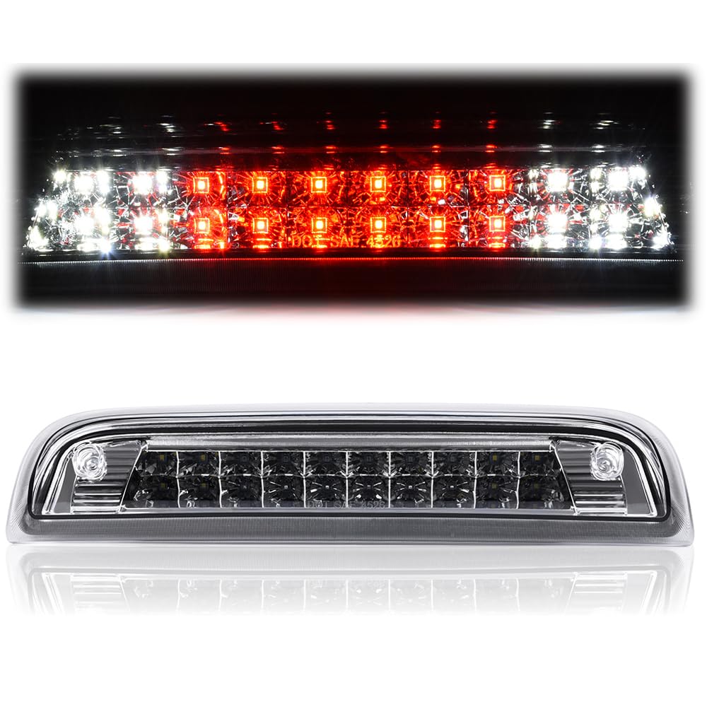 LQI LED 3rd Rear Brake Light Cargo Lamp Compatible with Chevy Silverado/GMC Sierra 1500 2500HD 3500HD 2014-2018 High Mount Stop 