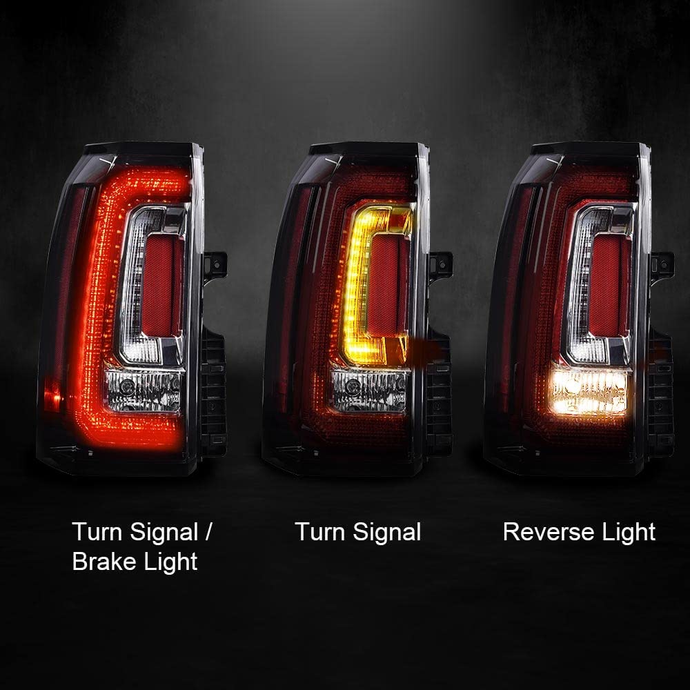 Pit66 Led Tail Lights Compatible With 2015-2020 Gmc Yukon/Yukon Xl (Submodel: Denali, Sle, Slt) Driver And Passenger Side Rear T