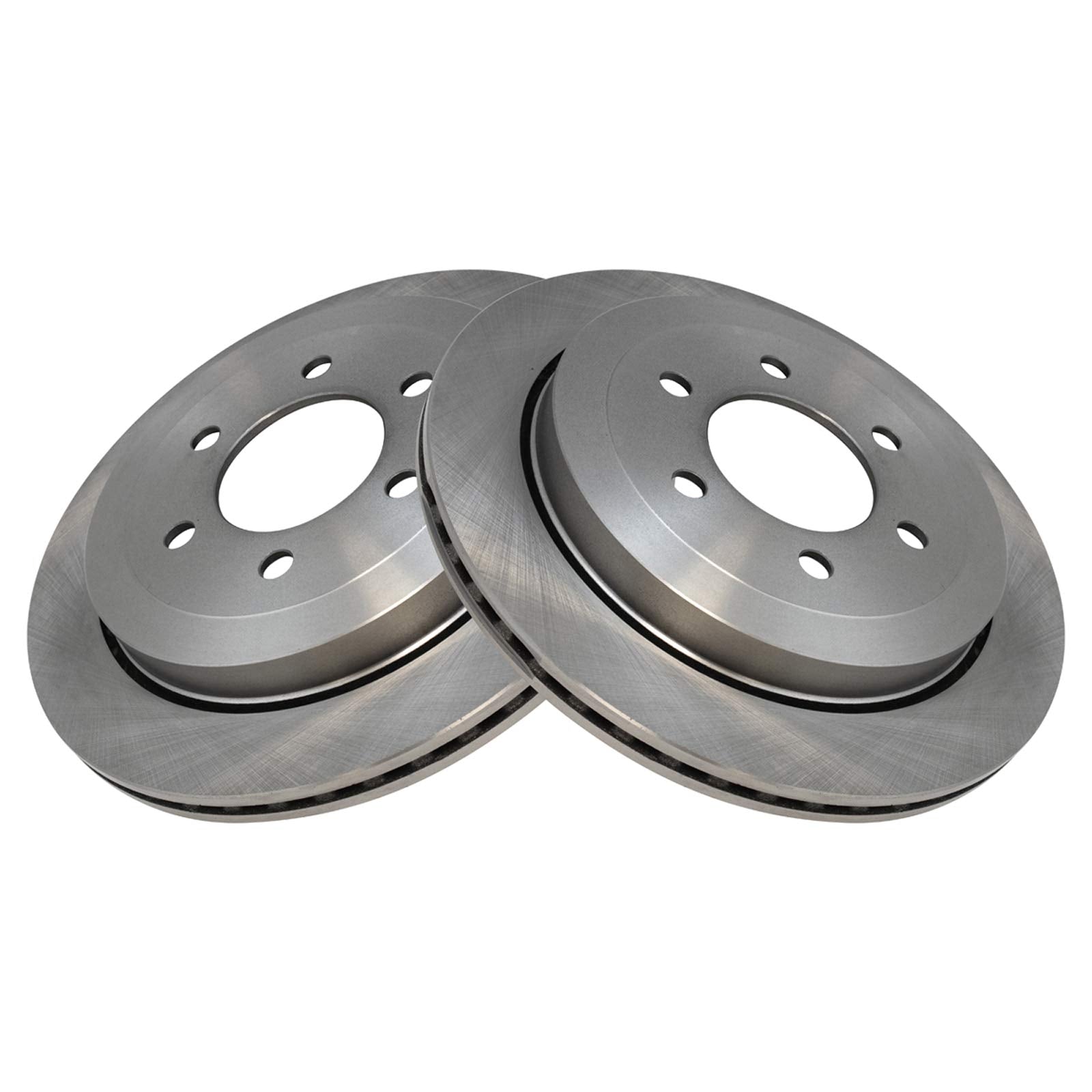 Trq Rear Brake Rotors Set Solid Compatible With 2007-2017 Ford Expedition Lincoln Navigator