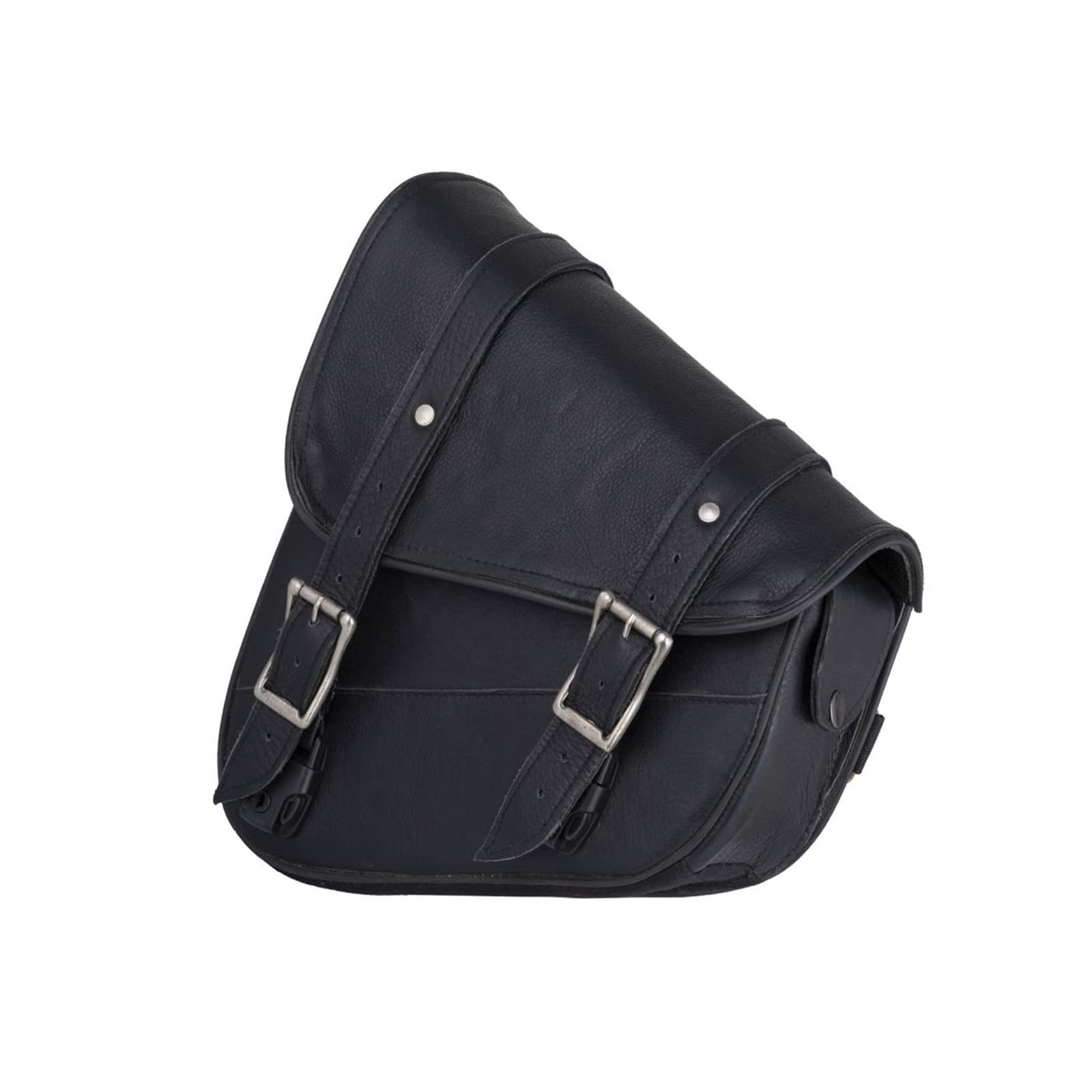 GARGOYLE BELLS Motorcycle Saddle Bags Leather Solo Swing Arm Bag For Softails and Choppers Motorcycle Luggage Bags Left Side Bag