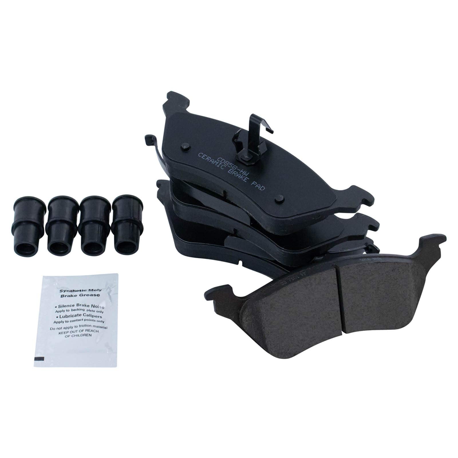 Trq Rear Brake Pad & Rotor Kit Brake Pads Brake Rotor Ceramic Compatible With 2001-2007 Chrysler Town & Country Dodge Caravan Gr
