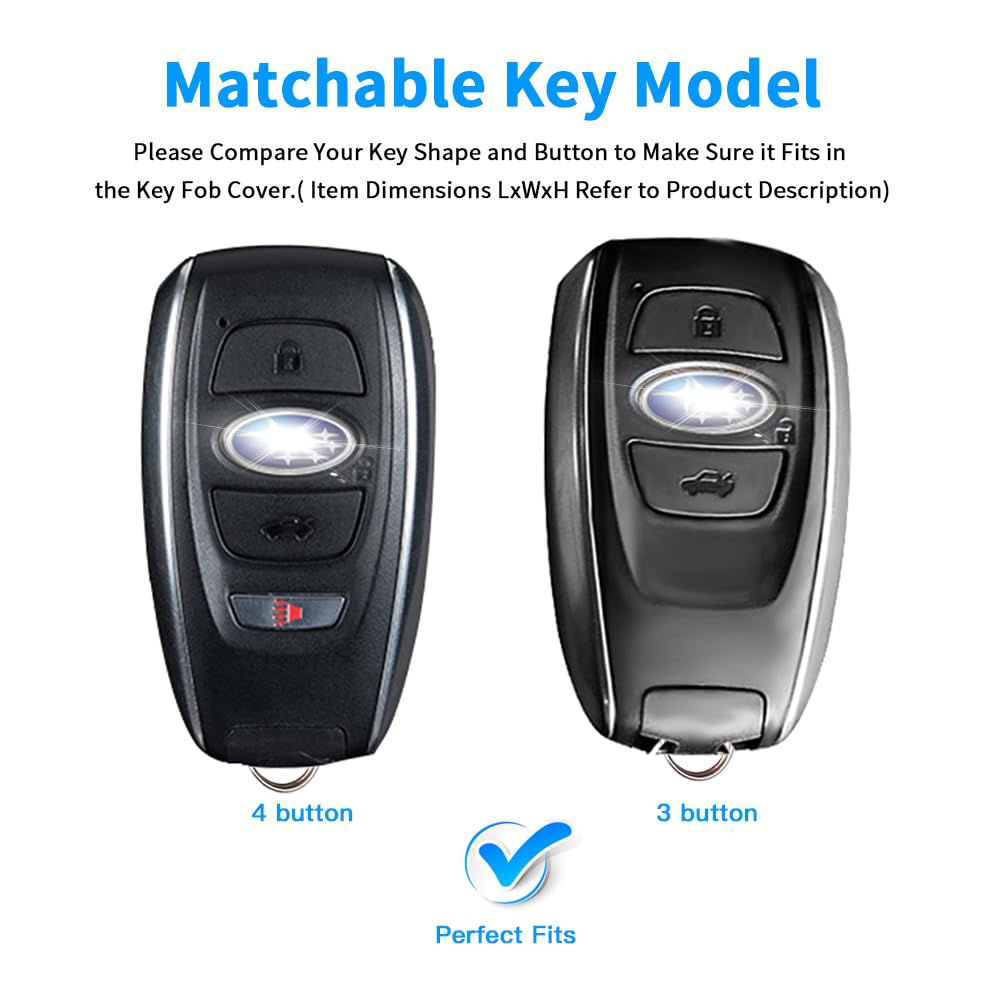 Qbuc For Subaru Key Fob Cover Case With Keychain,Car Key Holder Fit For Subaru Crosstrek Forester Outback Ascent Impreza Legacy