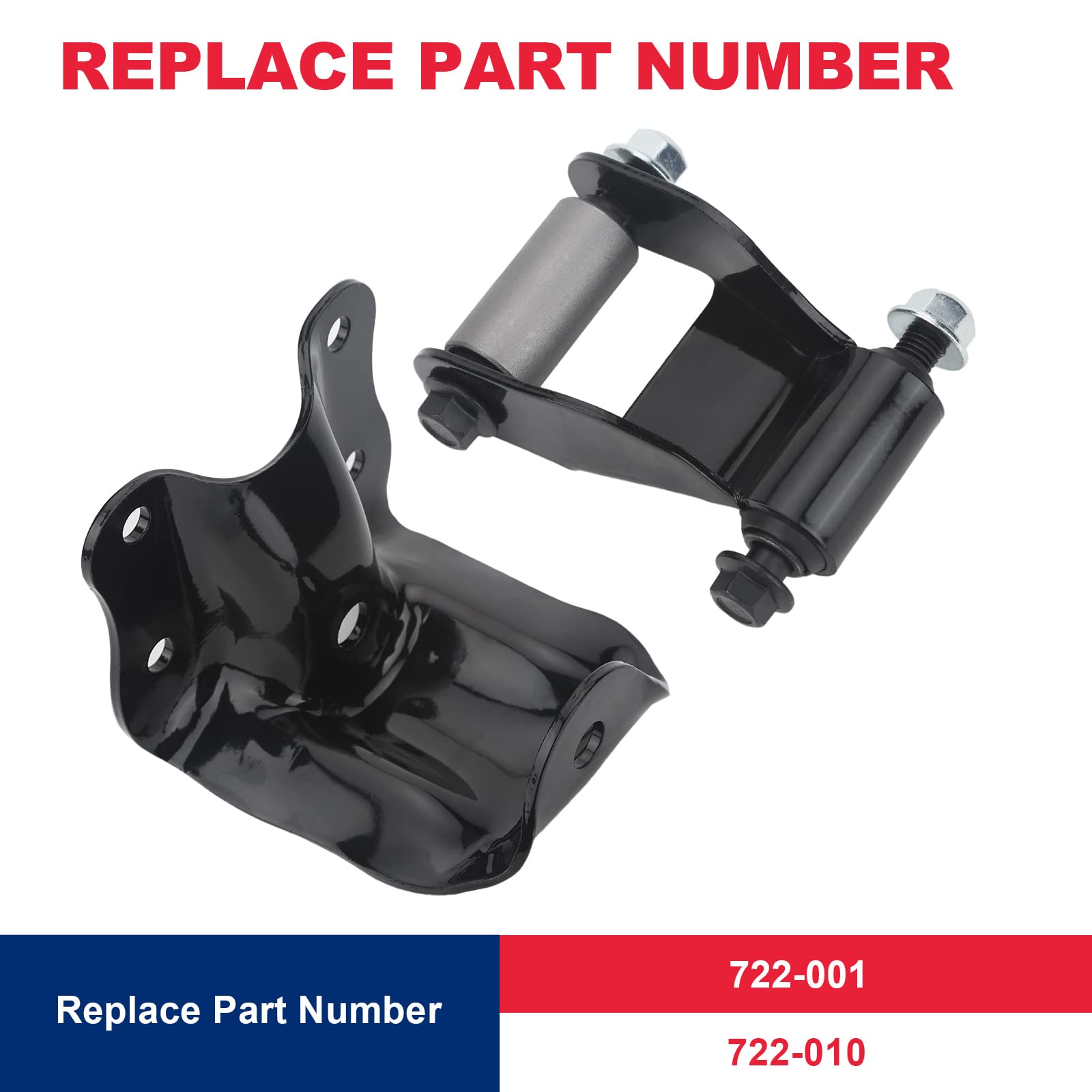 Rear Leaf Spring Shackles Hanger Brackets Repair Kit Fit For 1986-2011 Ford Ranger,1994-2010 Mazda B2300/B3000/B400,1998-2001 Ma