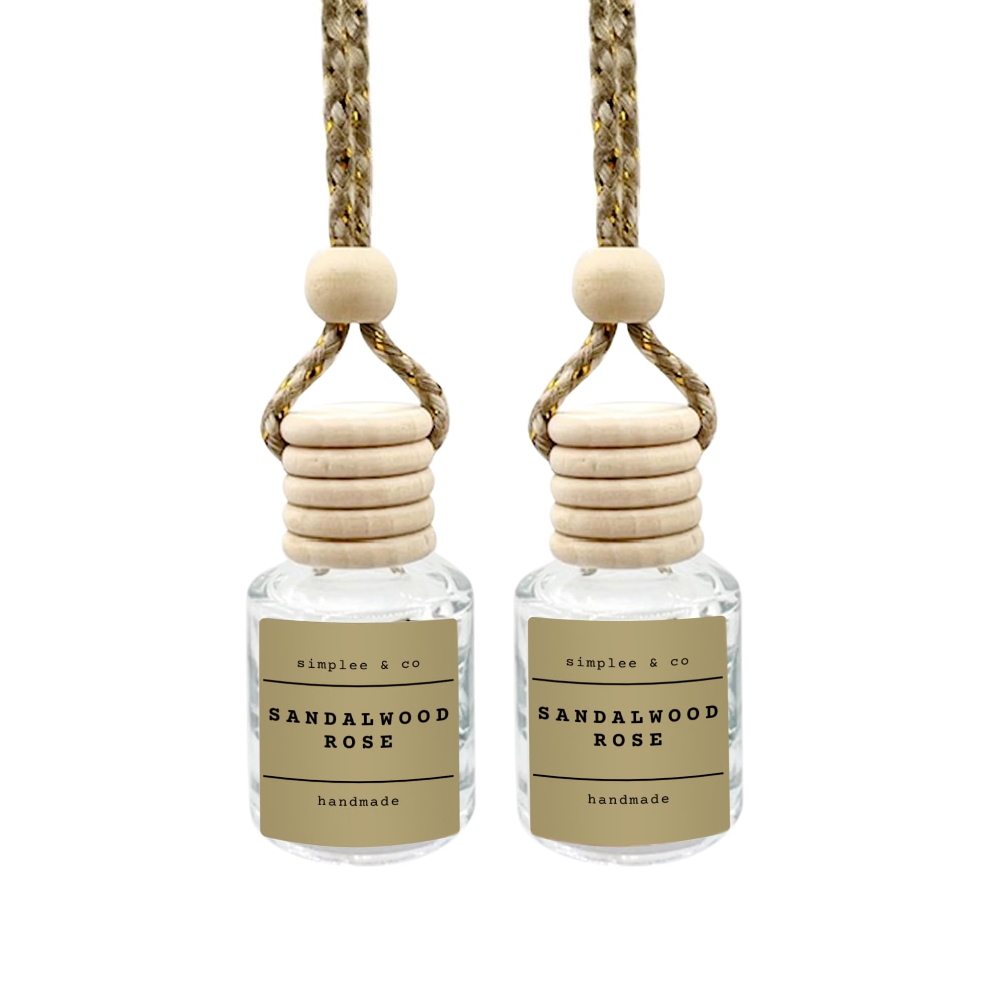 Sandalwood Rose Car Air Hanging Essential Oil, Car Air Freshener Diffuser, Long Lasting Essential Oils, Aromatherapy Vehicle Dif