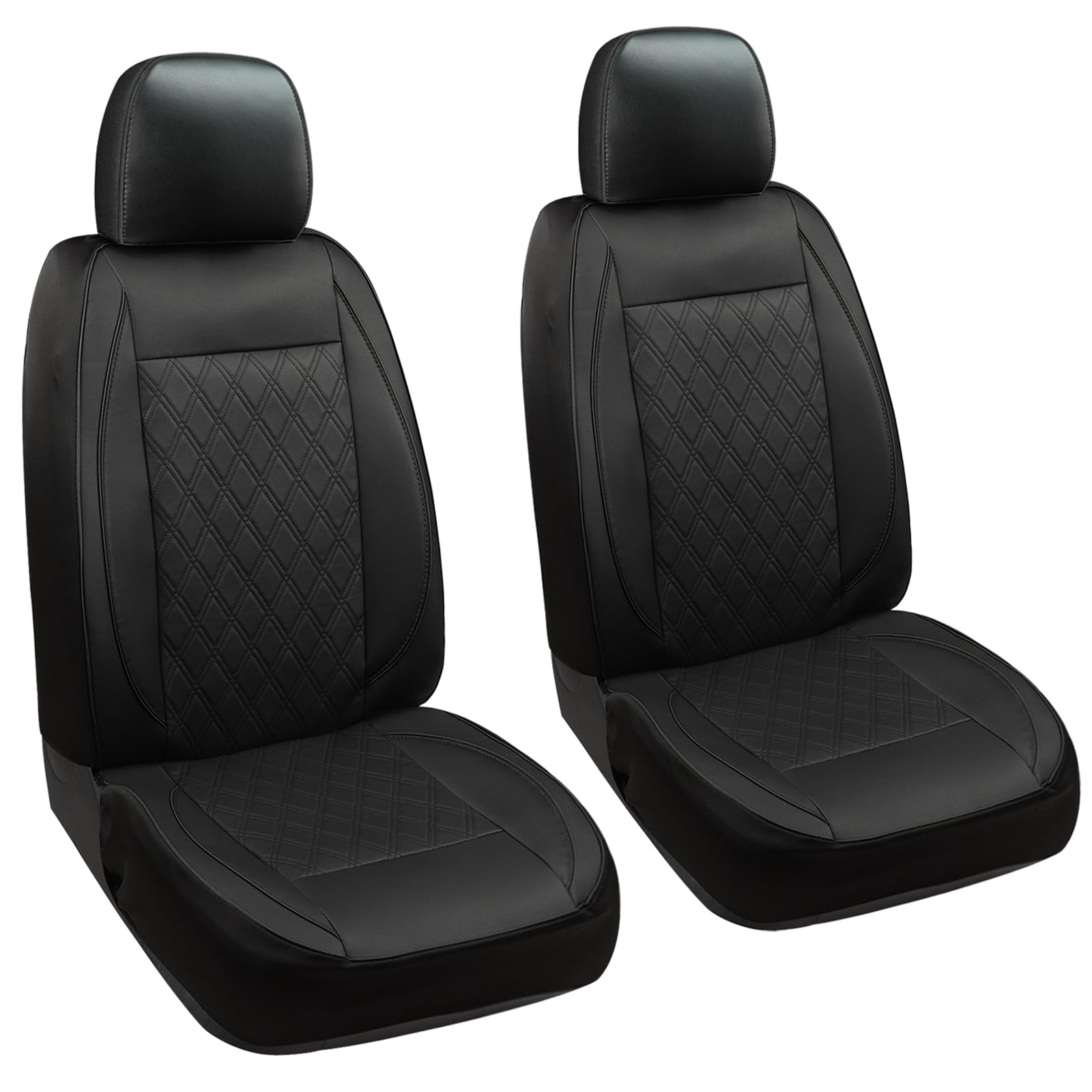 Giant Panda Front Car Seat Cover For Toyota, Piping Leather Bucket Seat Covers Custom For Toyota Rav4 Camry Highlander Corolla P