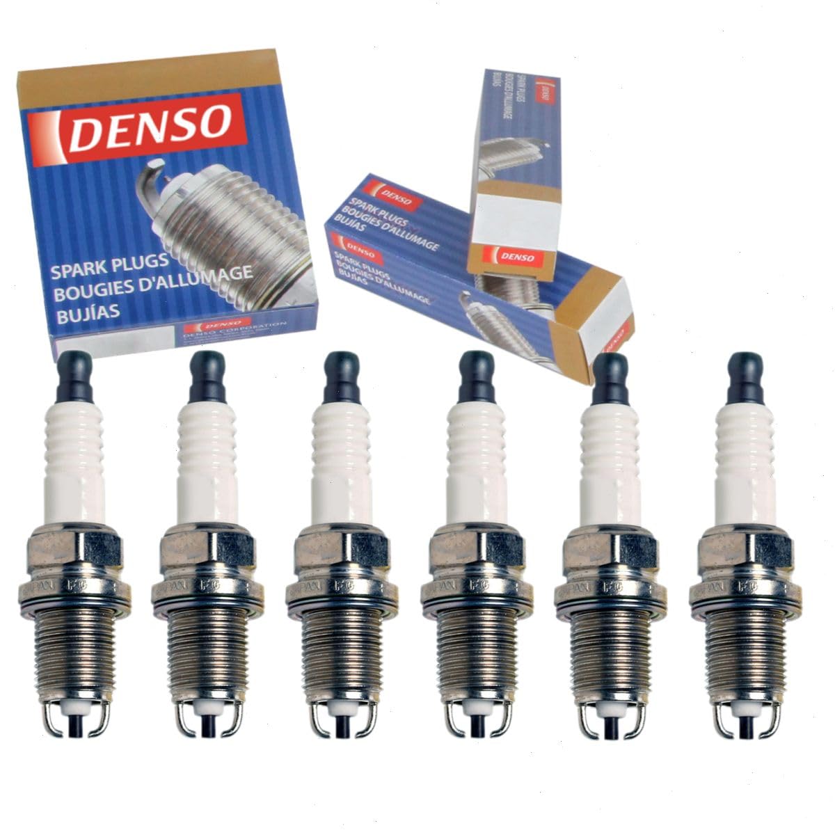 6 pc DENSO Standard Spark Plugs compatible with Toyota Tacoma 3.4L V6 1995-2004