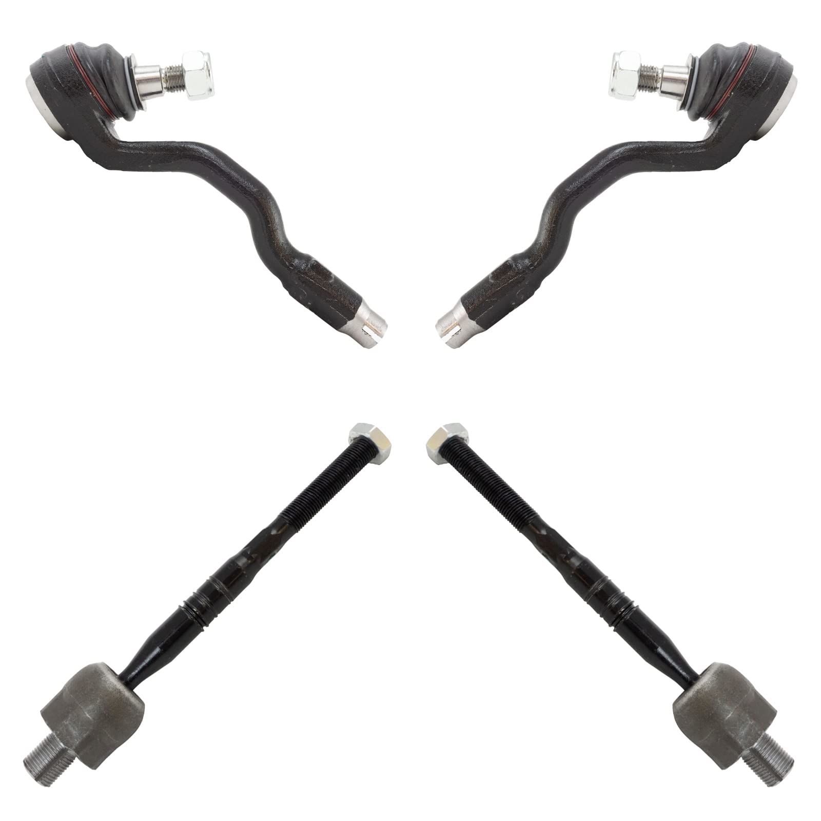Trq Front Tie Rod Set Compatible With 2007-2013 Bmw X5 2008-2014 X6