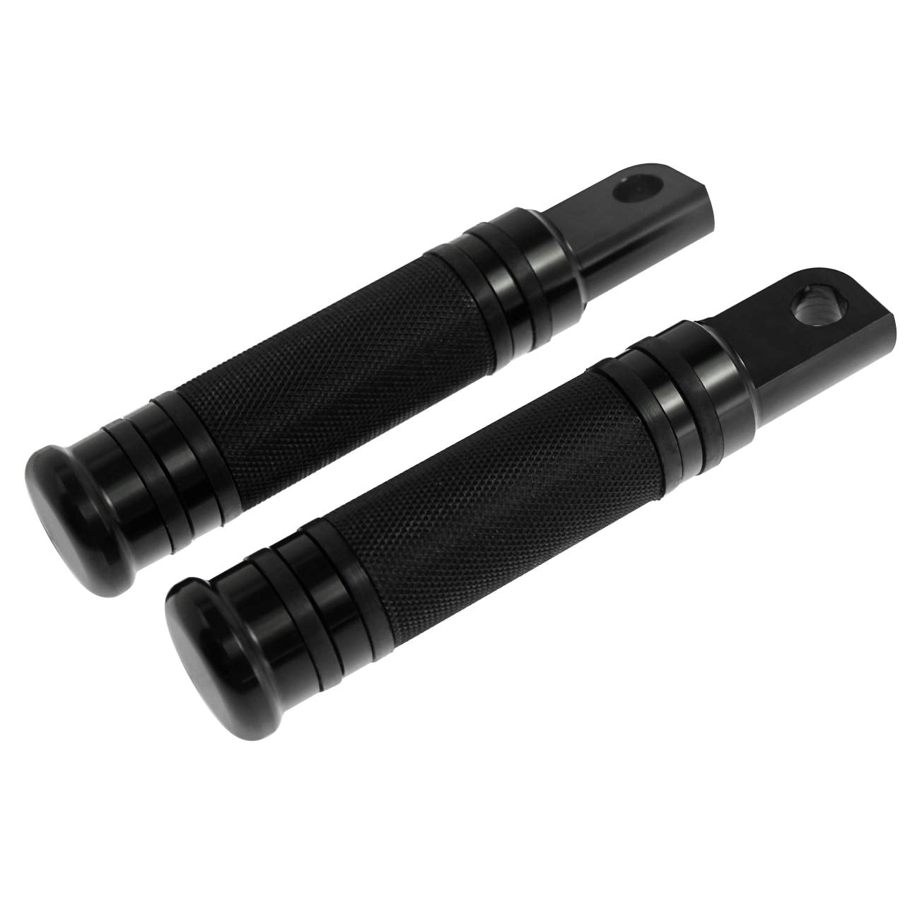 HDBUBALUS Pair Billet CNC Aluminum Motorcycle Foot Pegs Fit for Harley Style Male Mount Footpegs Footrest