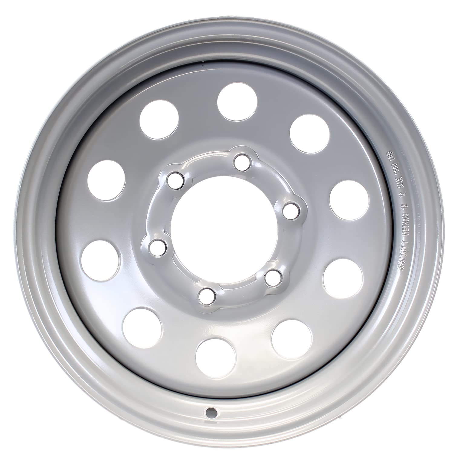 eCustomrim Trailer Wheel Rim 15 15X6 6 Lug On 5.5 Silver Modular