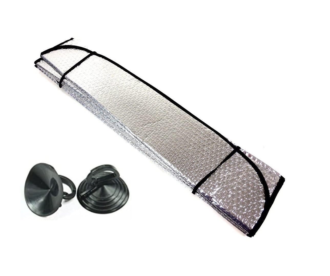 AADDISH Car Front/Rear Foldable Silver Foil Sunshade UV Protection Curtain Film Compatible with Mahindra Logan