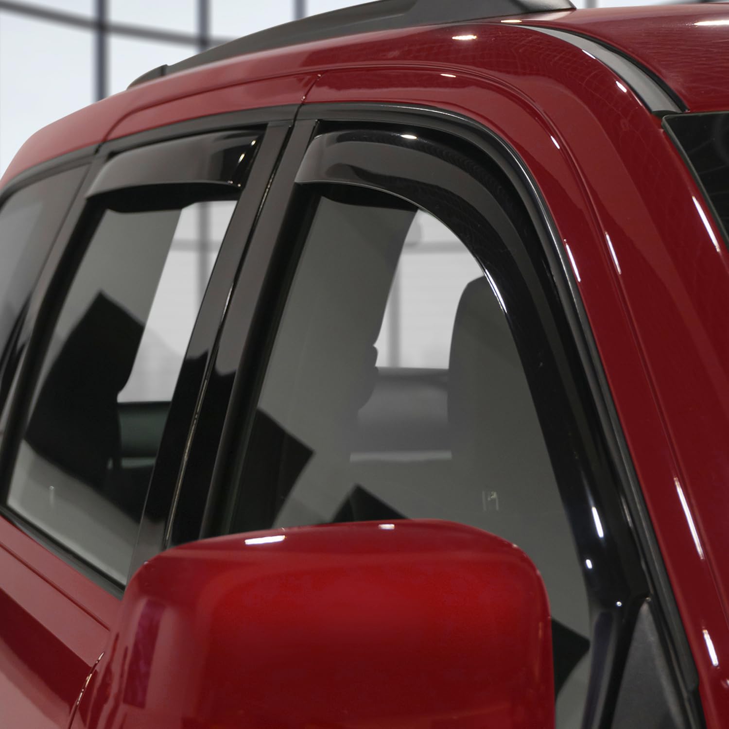 Voron Glass In-Channel Extra Durable Rain Guards For Jeep Grand Cherokee 2011-2020, Window Deflectors, Vent Window Visors, 4 Pie