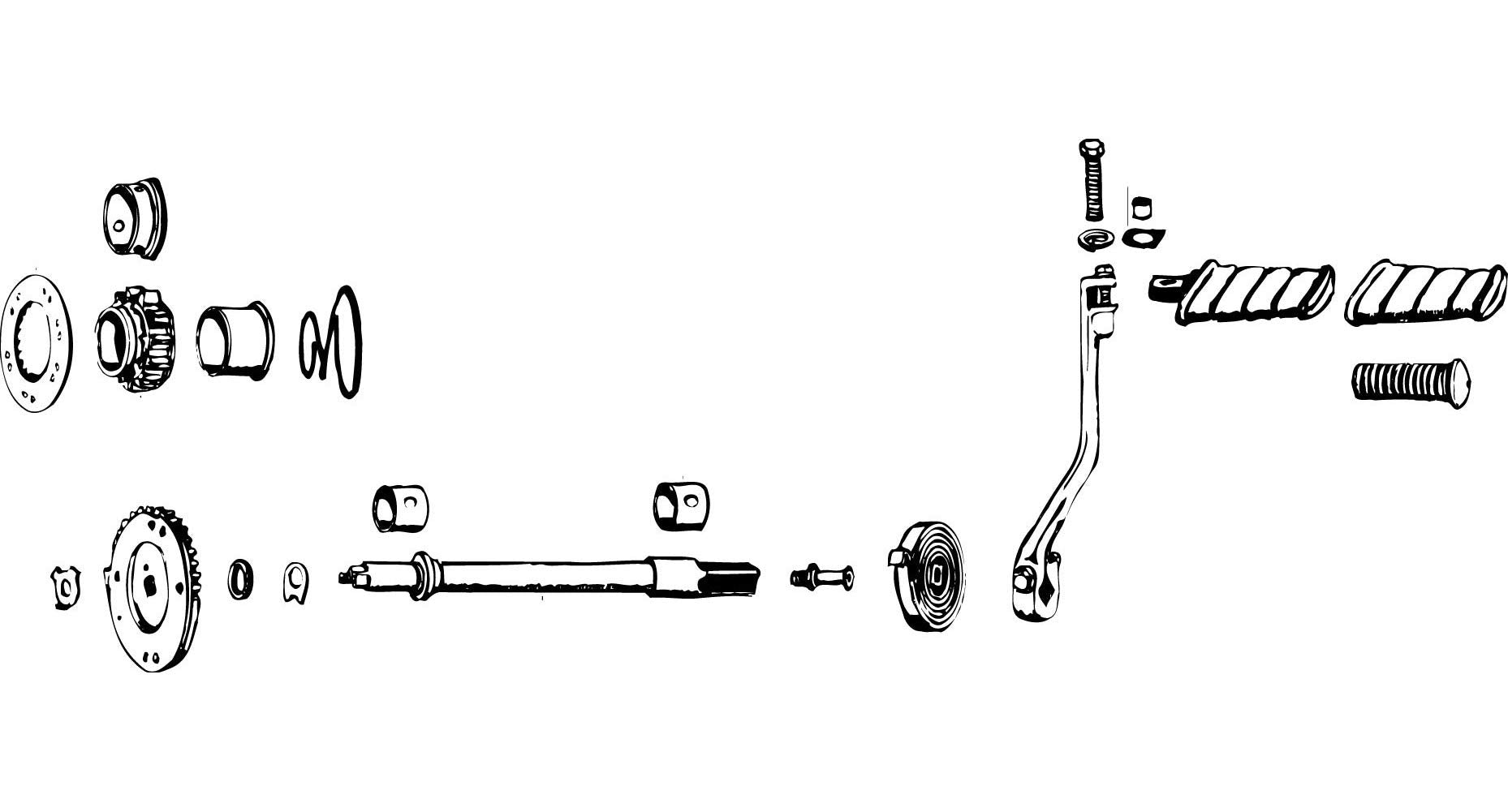 Bikers Choice Kickstart Arm 16301S4 For Harley Davidson