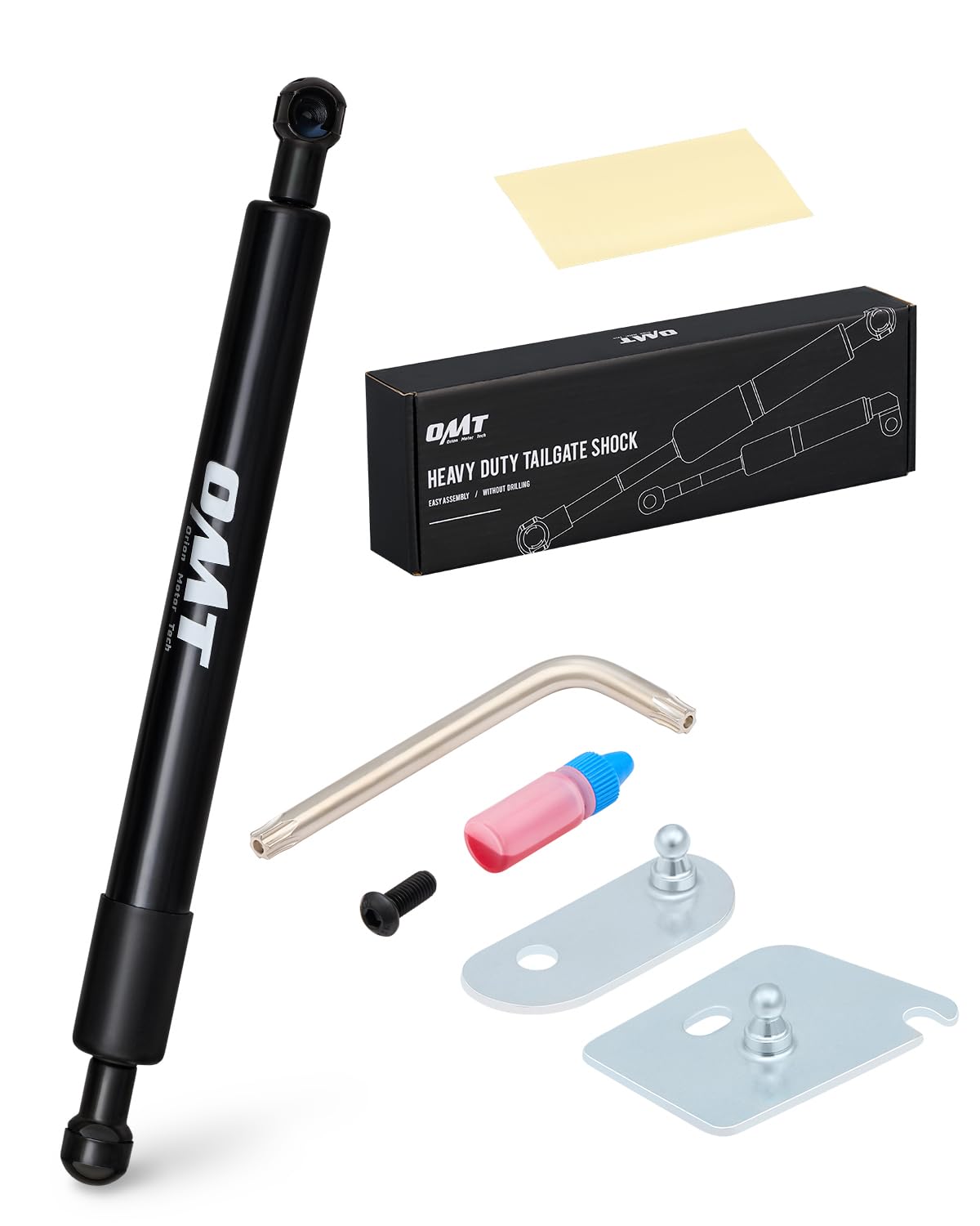 Orion Motor Tech Tailgate Assist for 15-23 Ford F150 - Alloy Steel, Silver, Model OMTAS24
