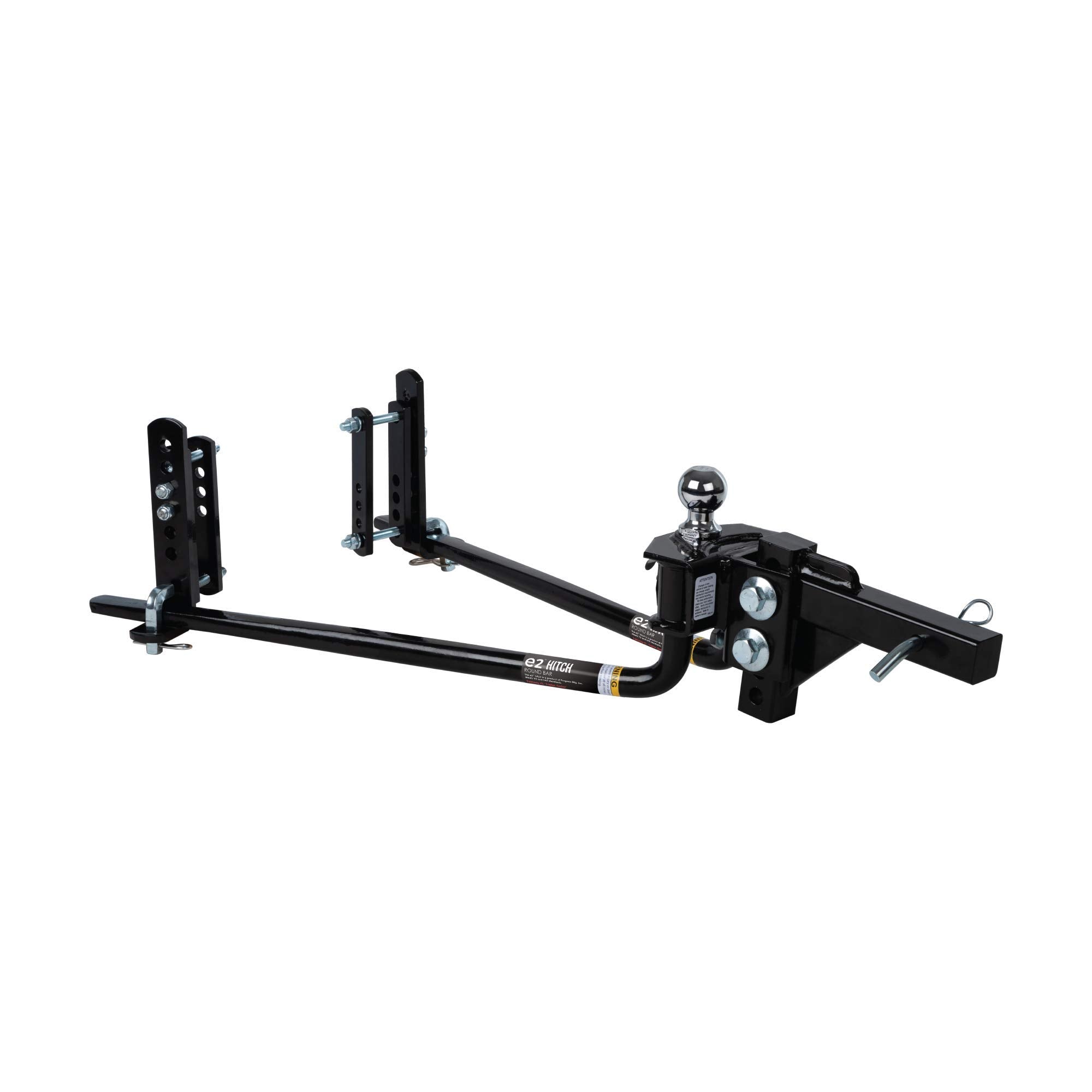Fastway E2 2-Point Sway Control Round Bar Hitch, 94-00-0600, 6,000 Lbs Trailer Weight Rating, 600 Lbs Tongue Weight Rating, Weight Distribution Kit Includes Standard Hitch Shank, Ball Not Included