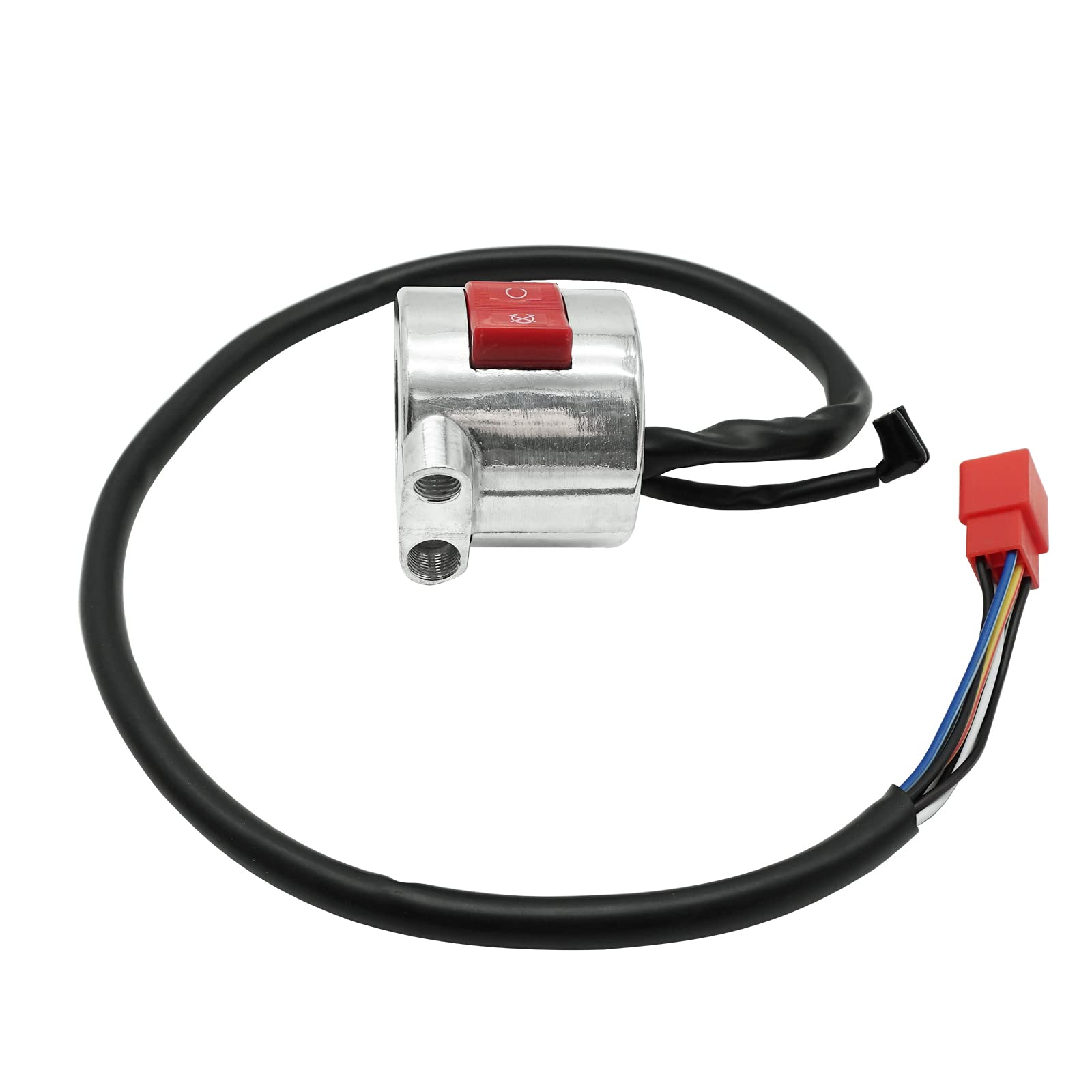 JAVIK Right Start Stop Kill Control Switch for Honda VTX1800, OEM# 35130-MCV-N22, Silver, Plastic, 2002-2008