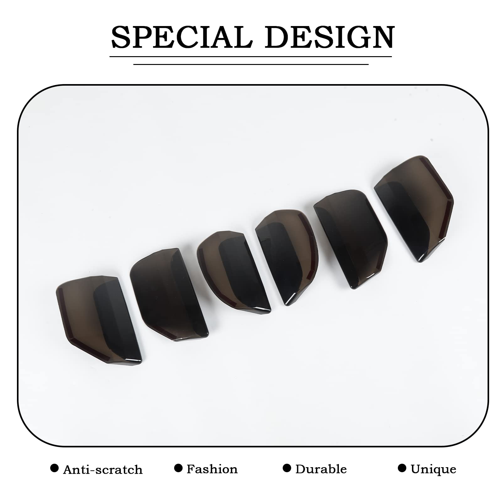 Rt-Tcz Tail Light Lamp Cover Guard Trim Frame Bezels Decoration Accessories For Ford Mustang (2015-2017 Smoke Black)