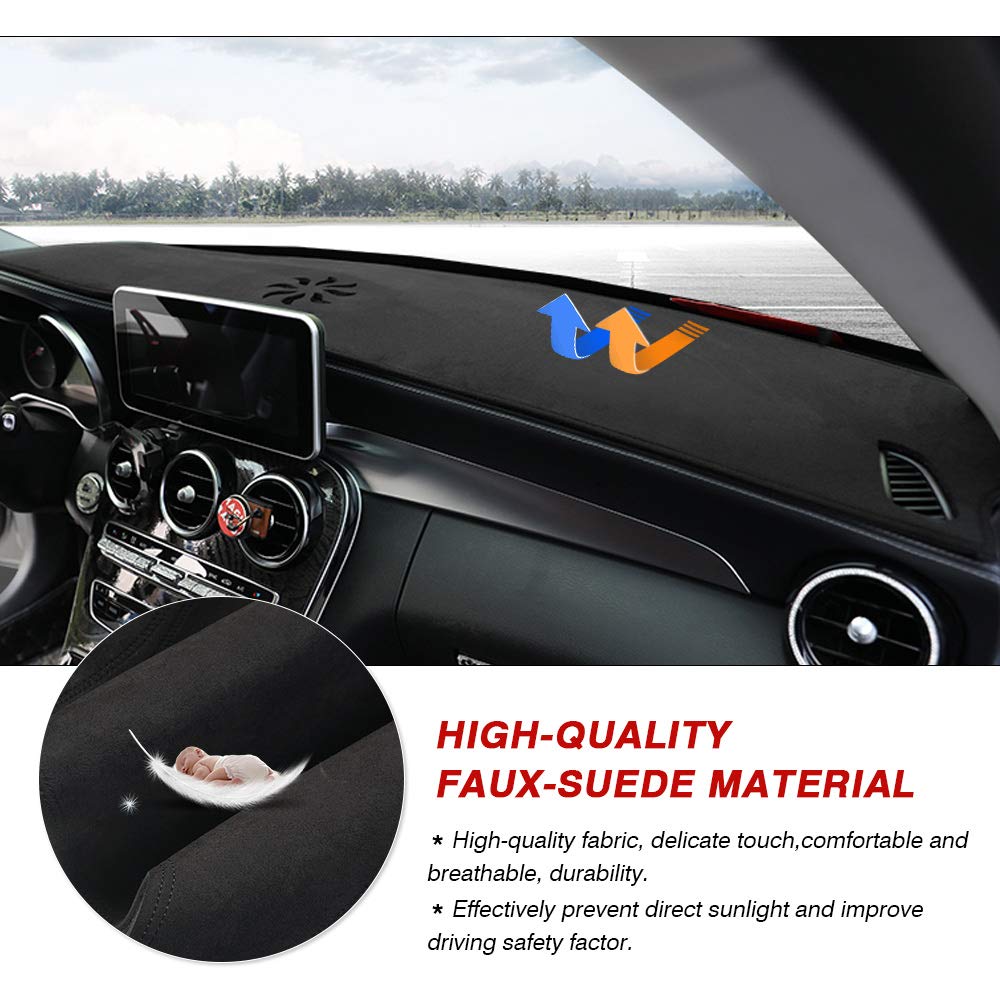 Cartist Suede Dash Mat for Mercedes Benz GLC 2016-2021 2022 Dash Cover Nonslip Dashboard Mat Protector Sunshade No Glare