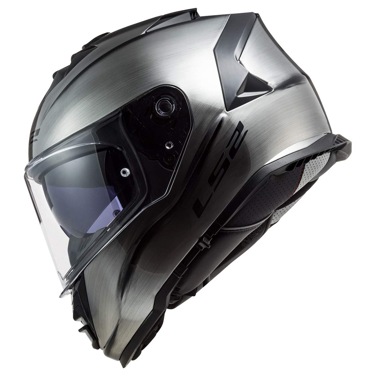 LS2 Helmets Assault Full Face Motorcycle Helmet - Small, Brushed Alloy, Kinetic Polymer Alloy, Model 800-1532