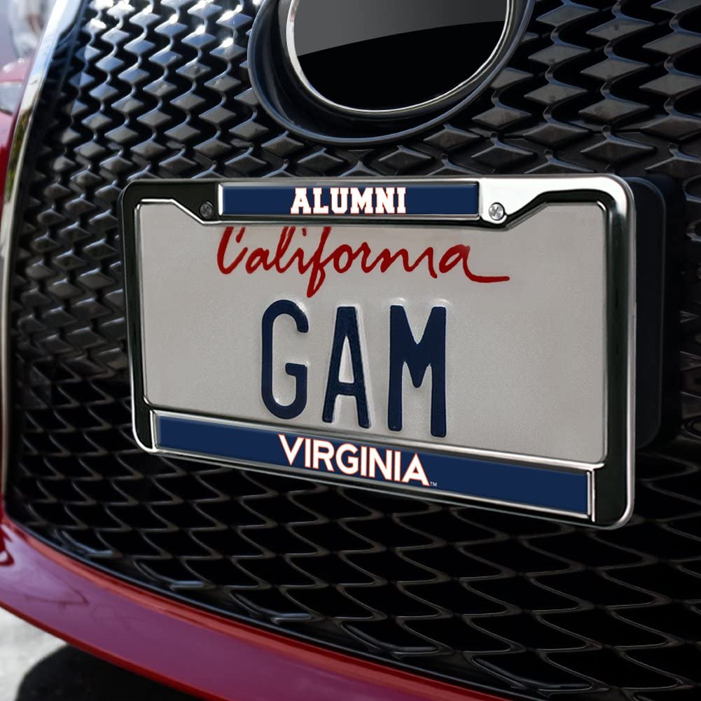University of Virginia Alumni Logo Full Size Standard License Plate Metal Frame