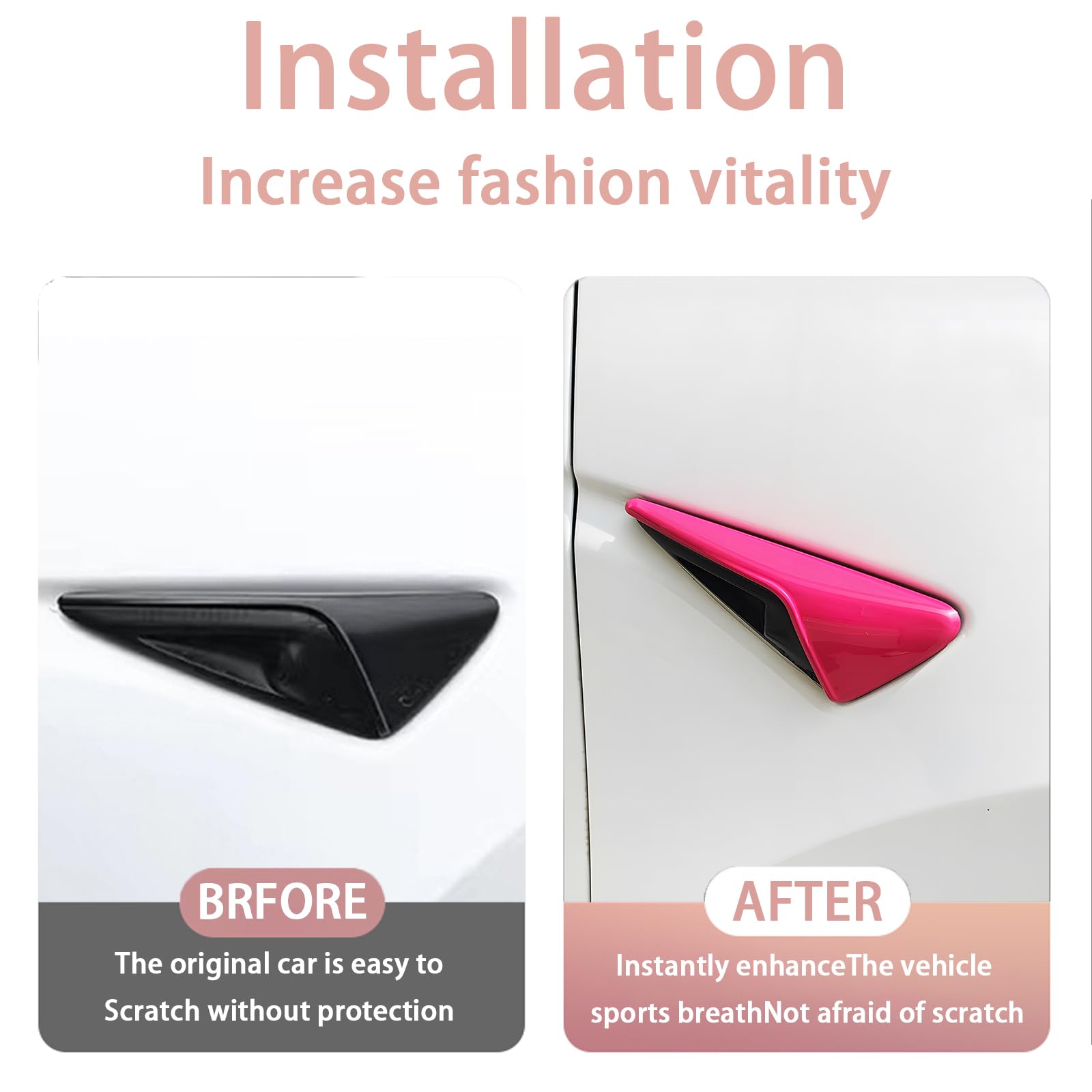 YJMOTOR Fit Tesla Model 3 HW3.0 Turn Signal Side Camera Protection Cover Decoration Accessories fit for Tesla Model Y 2017-2023