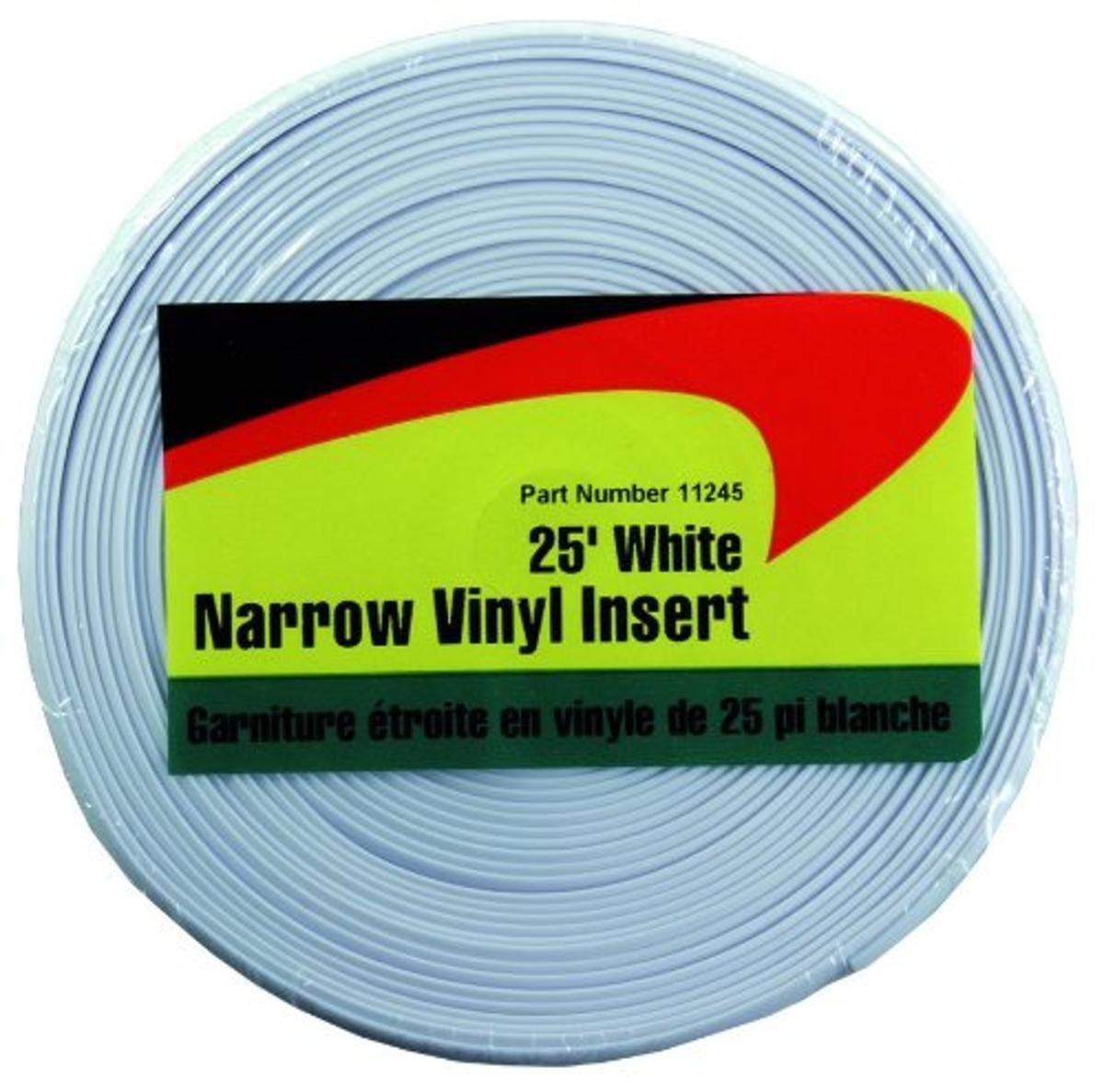 JR Products 11245 White 25 foot Narrow Vinyl Insert