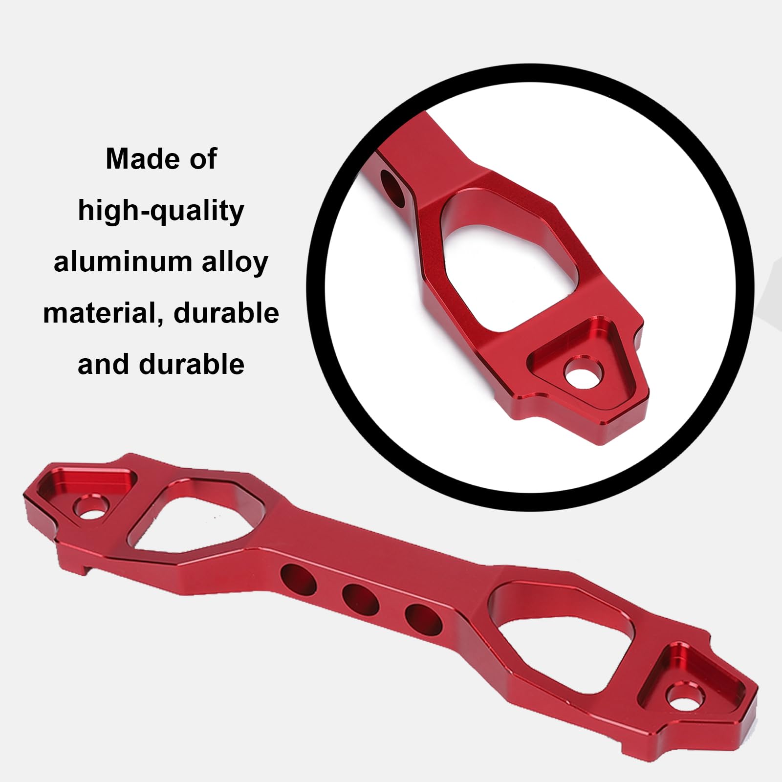Elvaesther Battery Hold Down Sets, Heavy Duty Battery Hold Down Bracket With Billet Aluminum Tie Down Bracket With J Bolts For Car Battery Mount Bracket Hold Lock Accessories Red