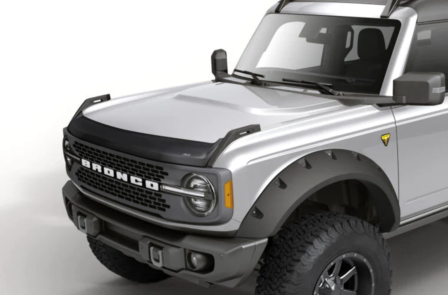 Auto Ventshade [Avs] Aeroskin Hood Protector | Fits 2021-2025 Ford Bronco | Low Profile Deflector/Bug Shield - 1 Pc., Smoke | 322183